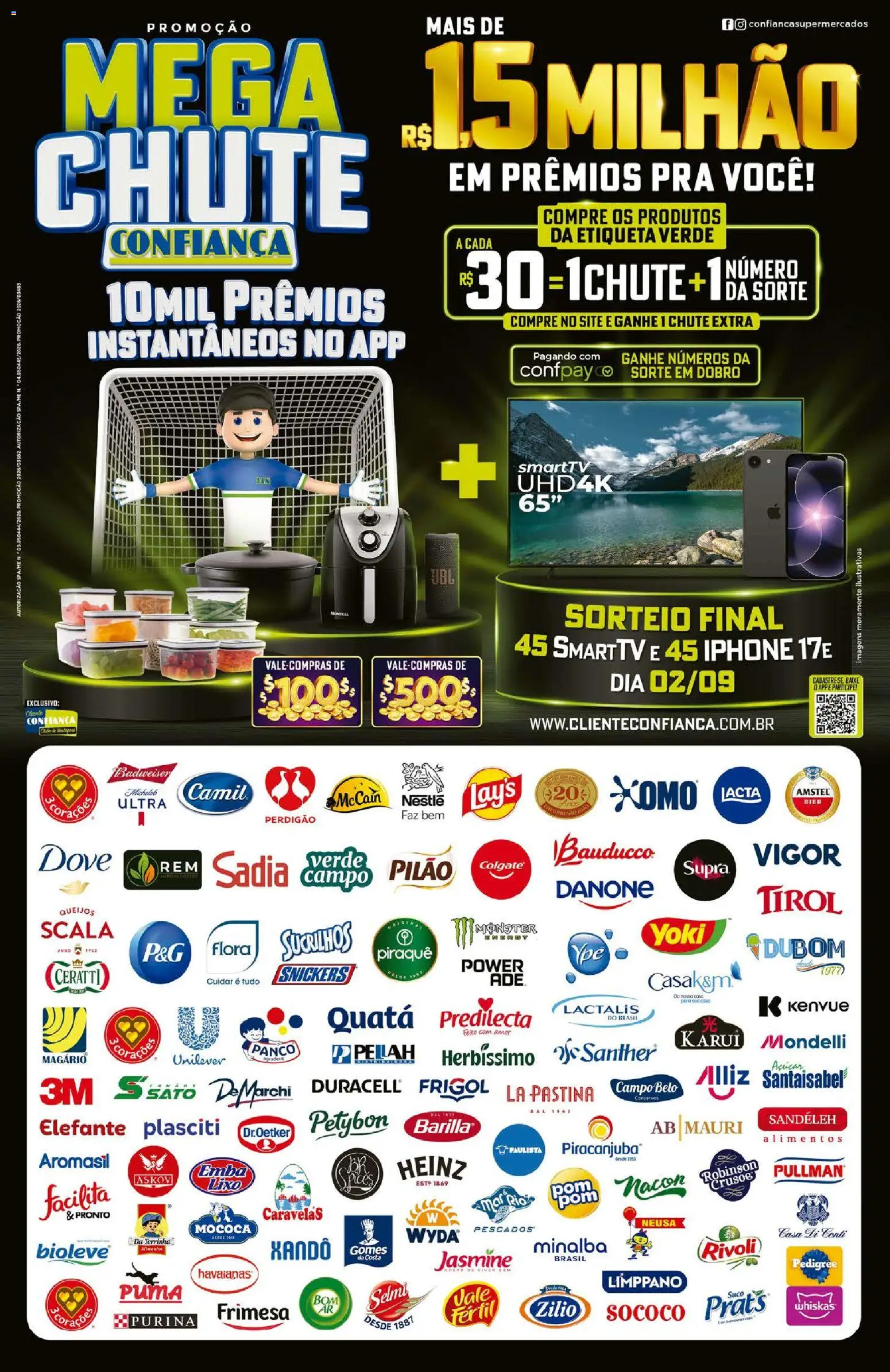 Confiança Folheto - válido de 17/07/2026 | Página: 6 | Produtos: Iphone, Minalba, Açúcar, Monster