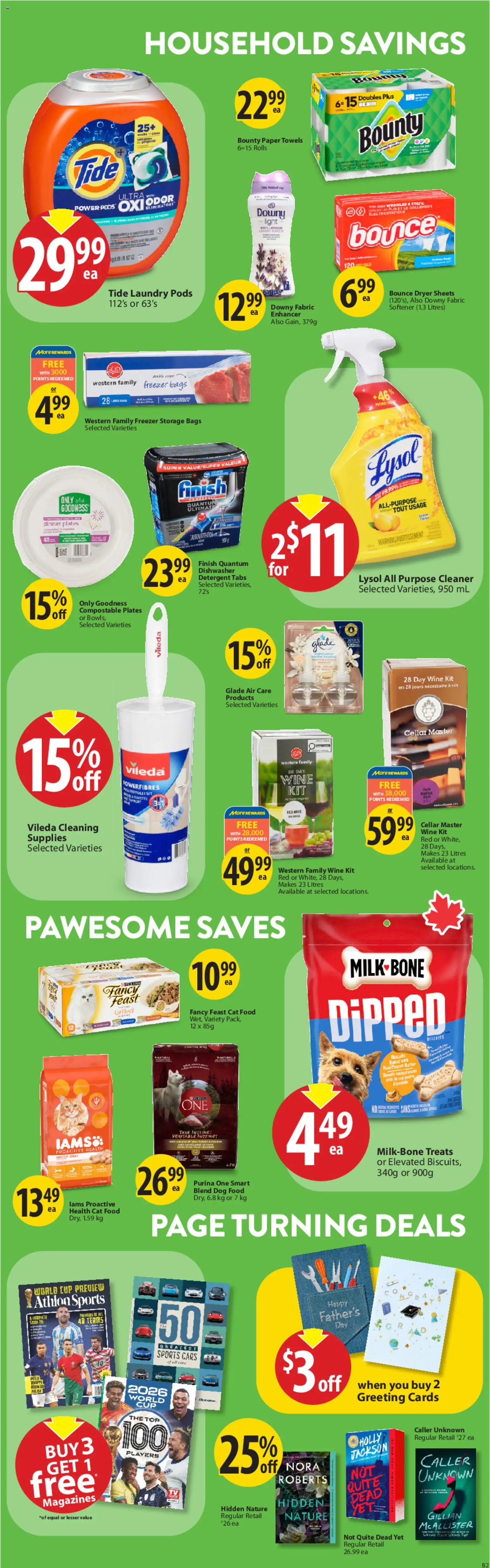 Save on foods flyer valid from 28.05.2026 | Page: 28 | Products: Freezer, Dryer, Dishwasher, Fabric softener