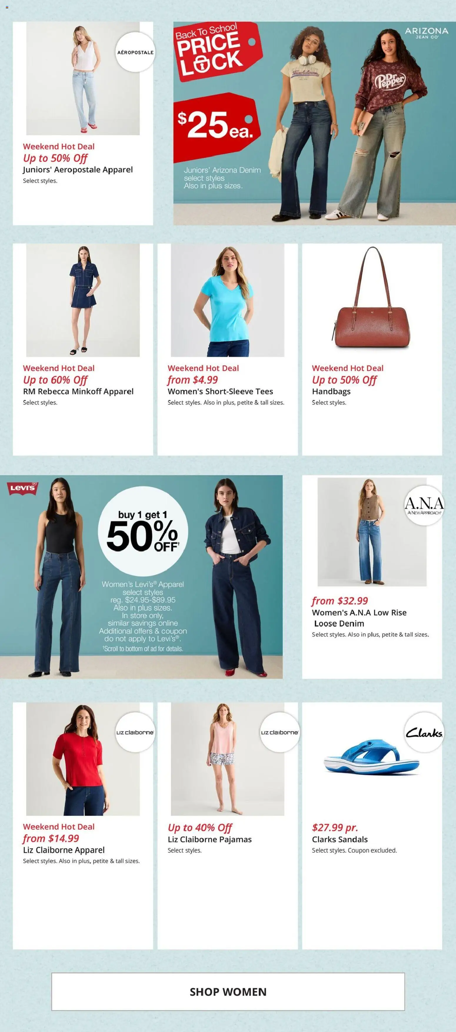 JCPenney Ad - valid from 08/21/2026 | Page: 3 | Products: Pajamas, Pepper, Sandals