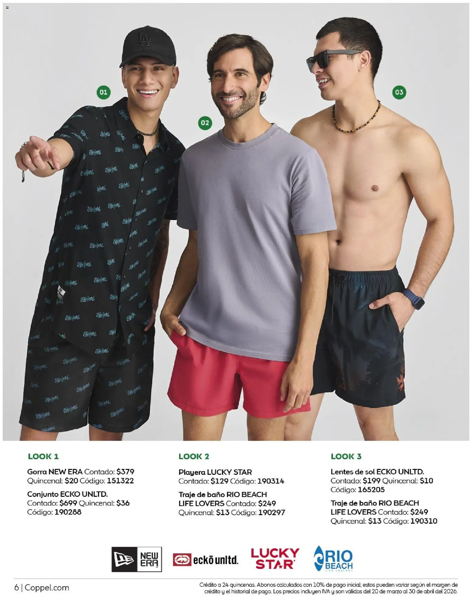 Nuevas ofertas de Coppel válidas en toda la República Mexicana desde el 01.03.2026. ¡Encuentra las mejores ofertas en Coppel catálogo Vacaciones Semana Santa! | Página: 6 | Productos: Traje, Conjunto, Lentes de sol, Baño