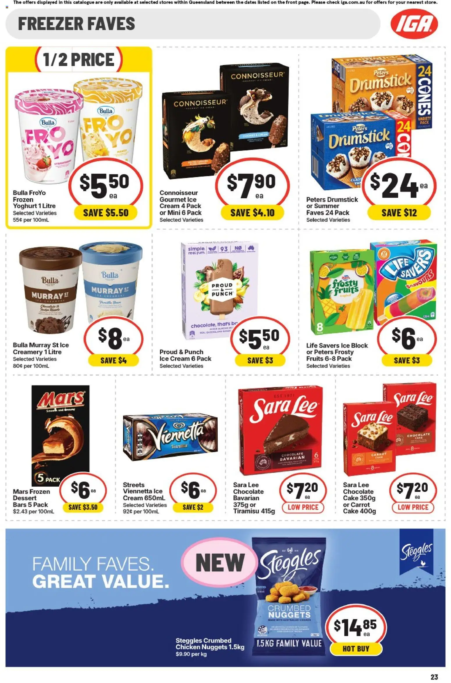 IGA catalogue - valid from 26/08/2026 | Page: 23 | Products: Chocolate, Tiramisu, Ice cream, Fruits