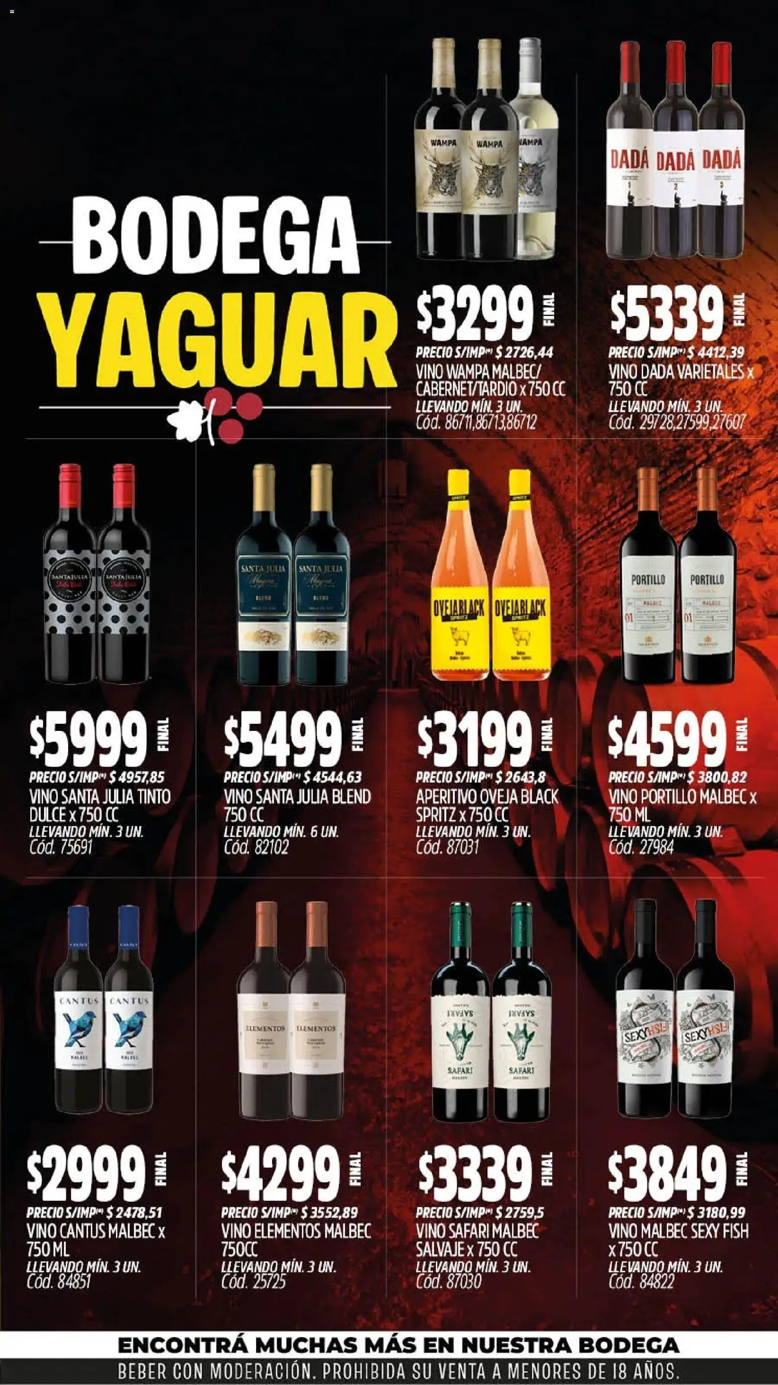 Yaguar - Oferta Semanal Santa Fé │ válido desde el 03/08/2026 | Página: 6 | Productos: Vino