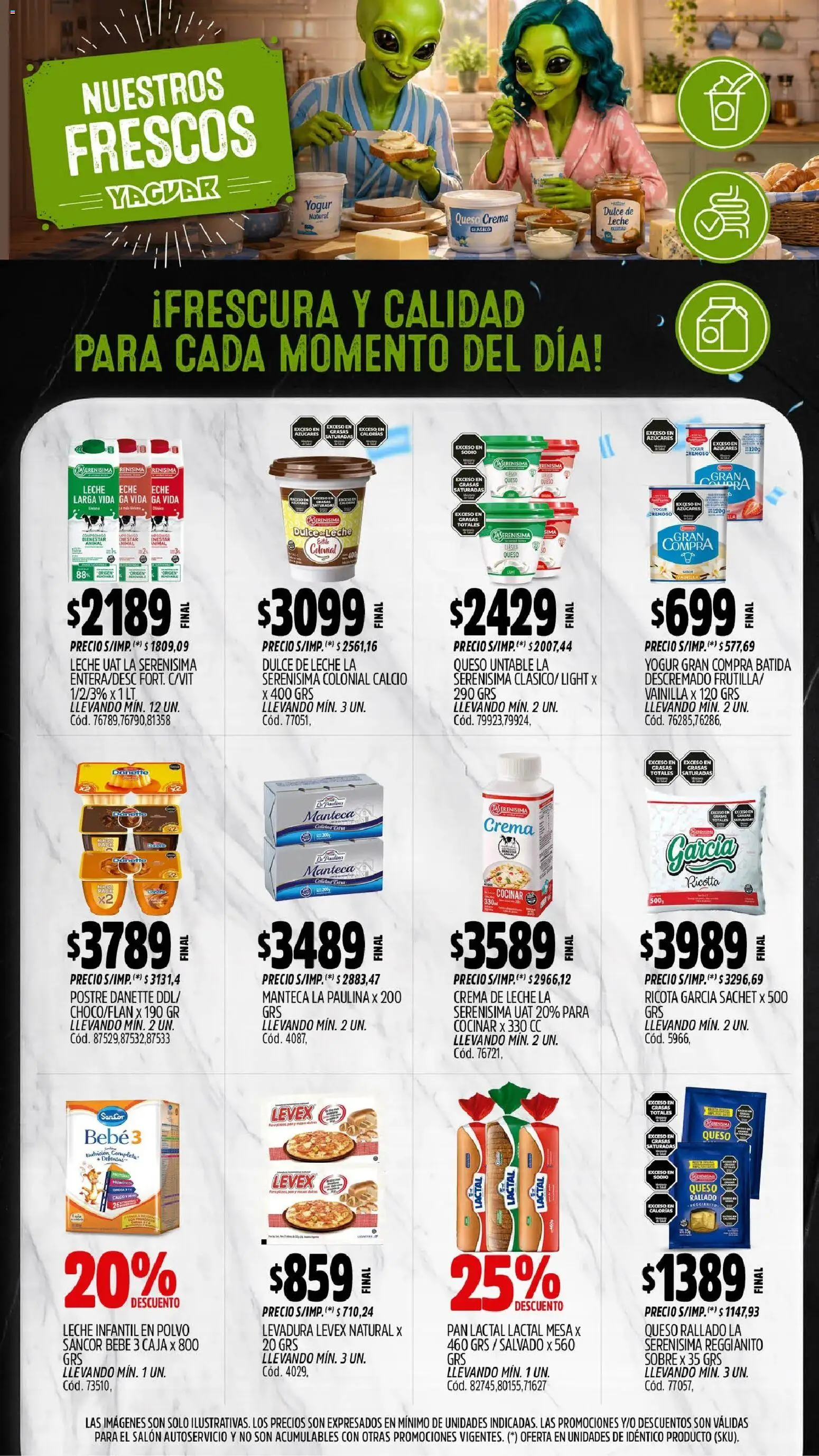 Yaguar catálogo │ válido desde el 06/07/2026 | Página: 9 | Productos: Polvo, Leche, Manteca, Queso