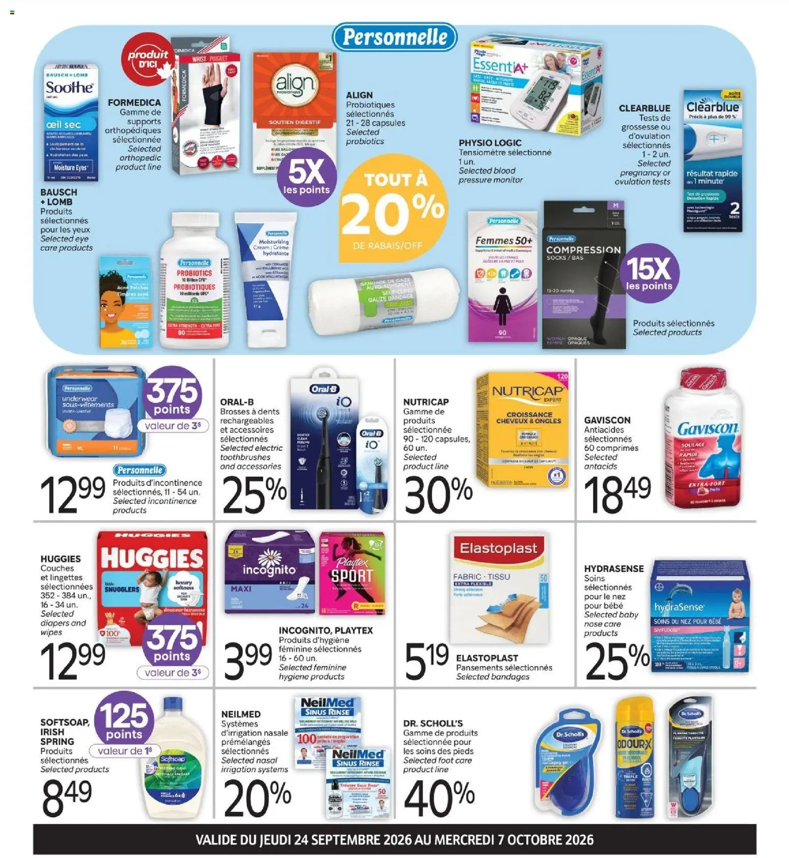 Brunet flyer valid from Sep 24, 2026 | Page: 2 | Products: Cream, Capsules, Underwear, Socks