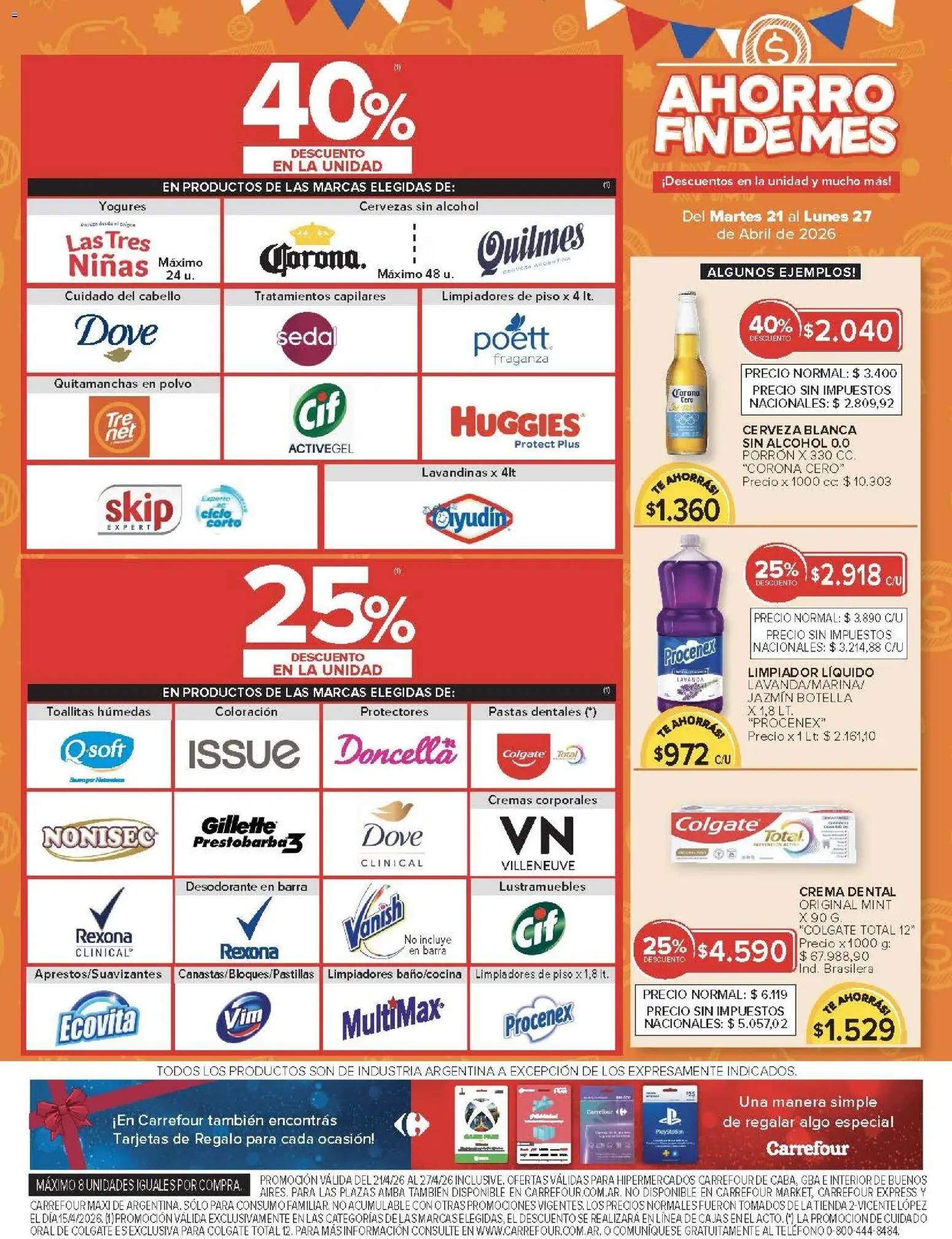 Carrefour ofertas │ válido desde el 21.04.2026 | Página: 9 | Productos: Lustramuebles, Polvo, Desodorante, Crema