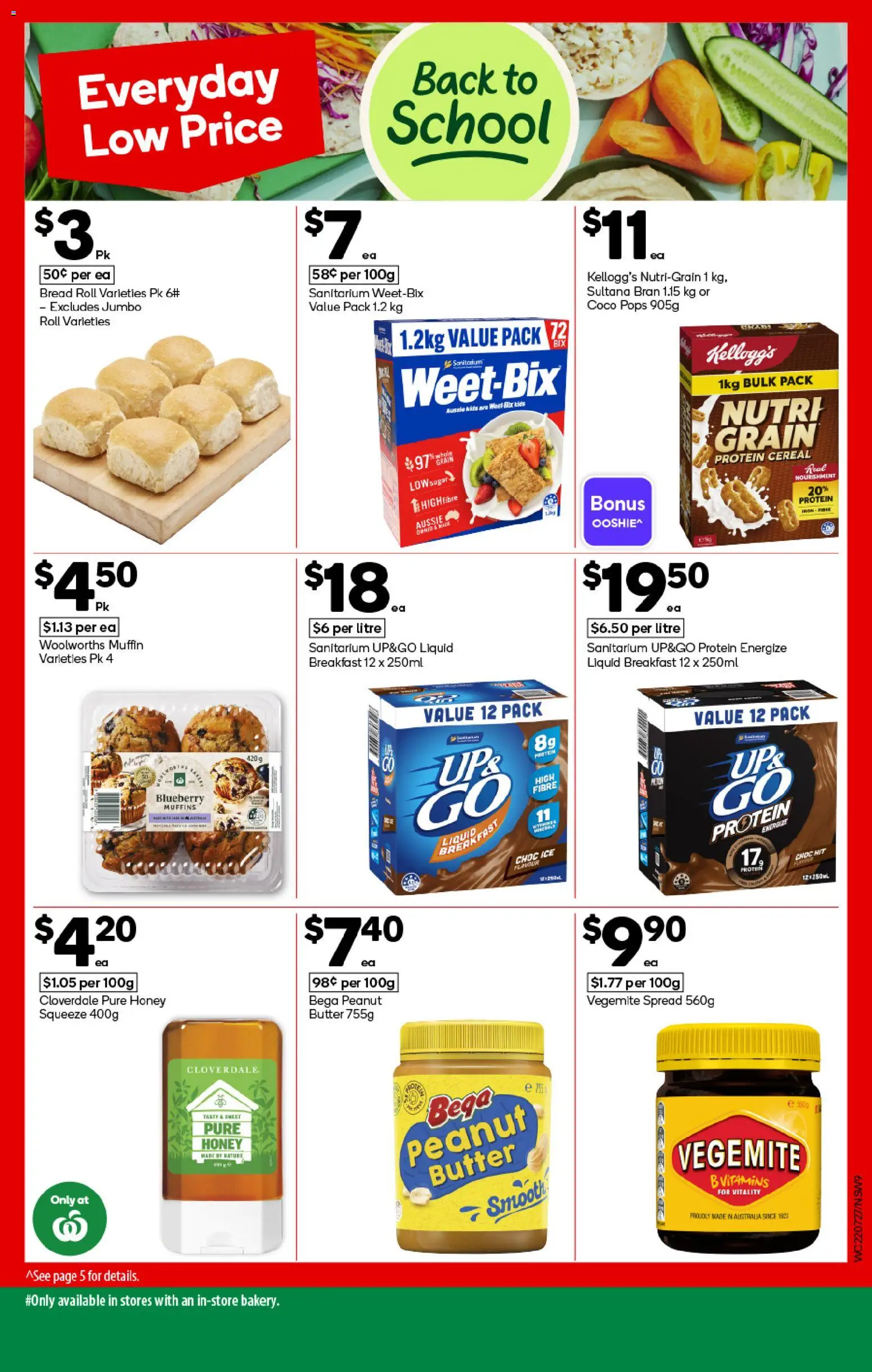Woolworths catalogue - valid from 22/07/2026 | Page: 9 | Products: Butter, Bread, Honey, Sugar