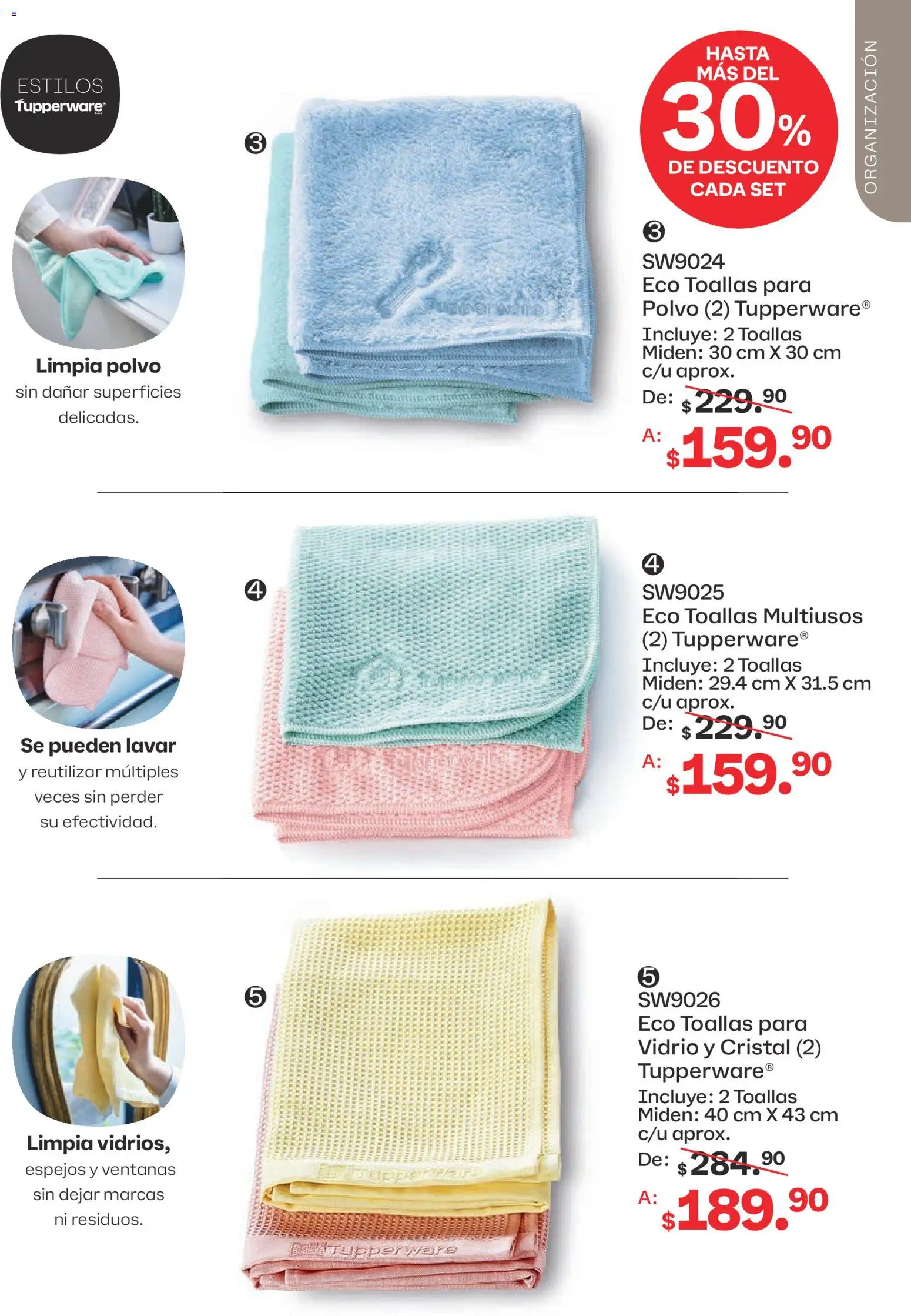 Nuevas ofertas de Tupperware válidas en toda la República Mexicana desde el 13/07/2026. ¡Encuentra las mejores ofertas en Tupperware catálogo! | Página: 49 | Productos: Toallas, Polvo