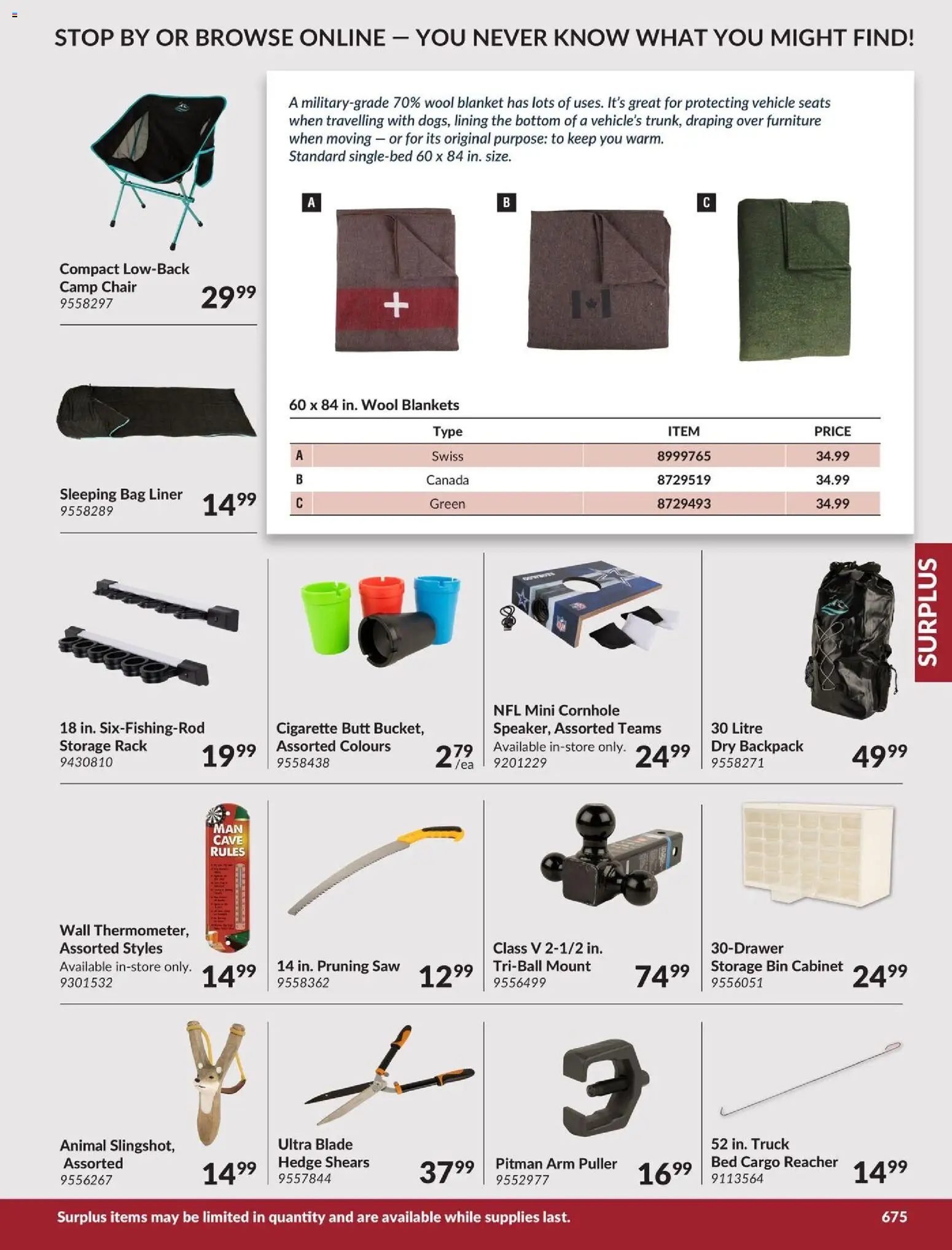 Princess Auto flyer valid from 21.04.2026 | Page: 11 | Products: Backpack, Blanket, Chair, Cabinet