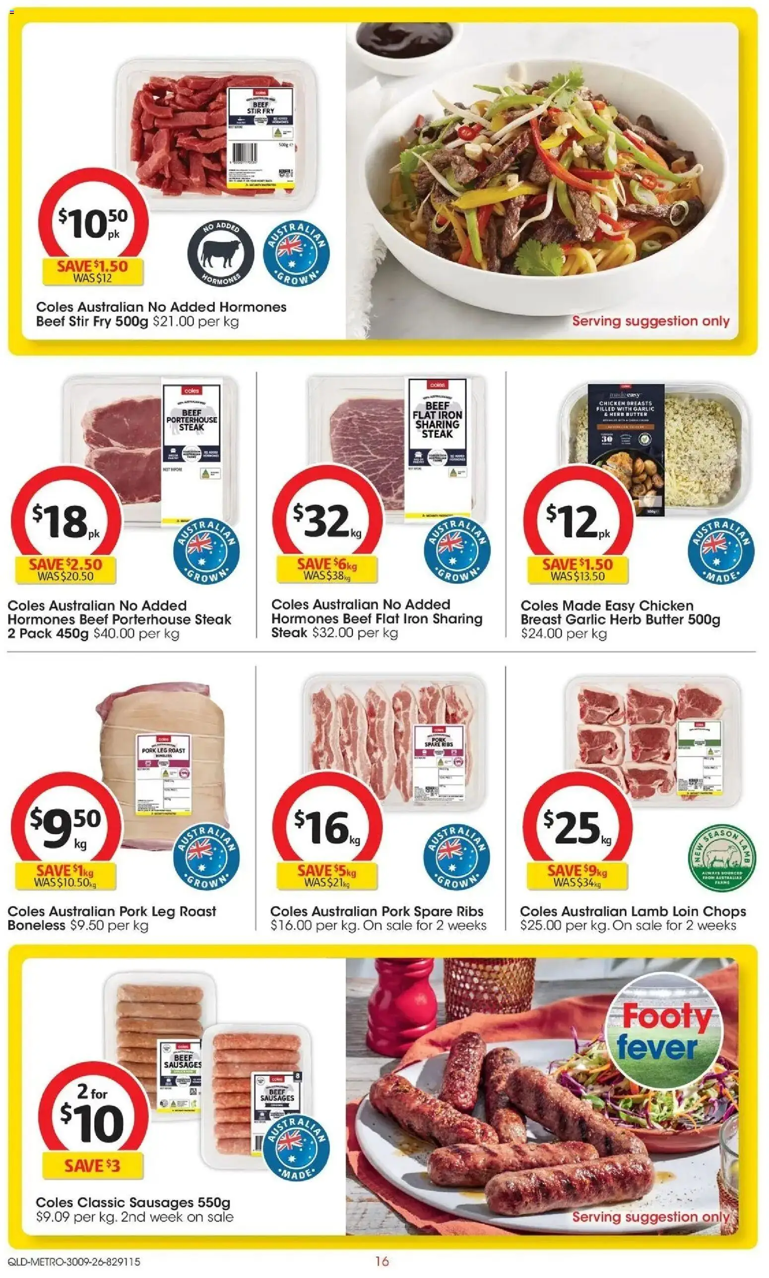 Coles catalogue - valid from 30/09/2026 | Page: 16 | Products: Butter, Lamb, Beef, Steak