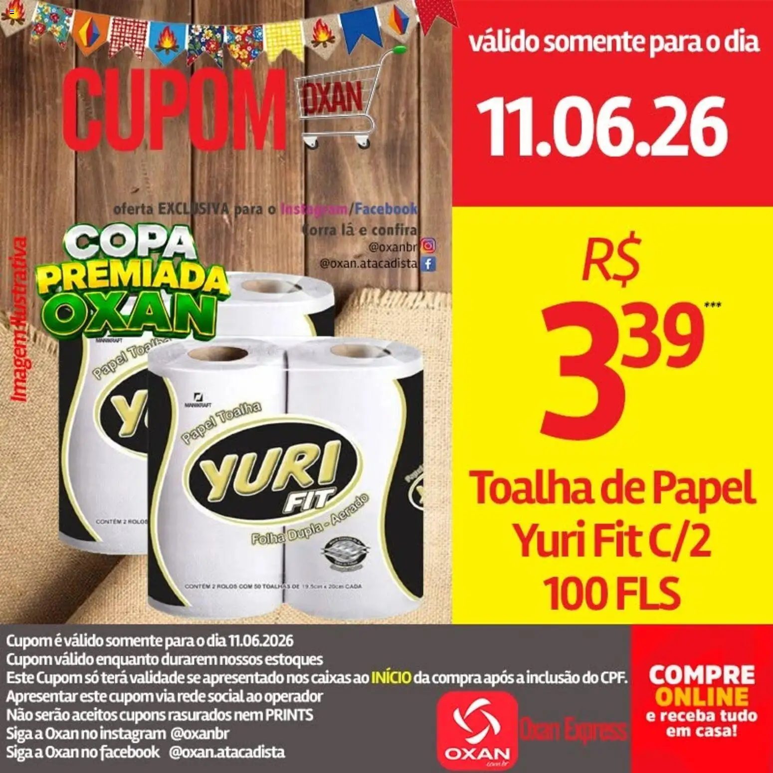 Oxan Atacadista Folheto - válido de 11.06.2026 | Página: 18 | Produtos: Papel toalha, Copa