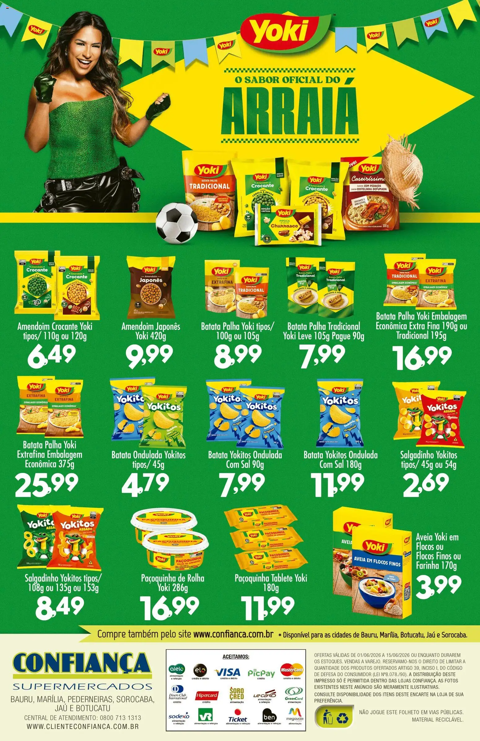 Confiança Folheto - válido de 01.06.2026 | Página: 2 | Produtos: Amendoim, Cebola, Batata palha, Batata frita