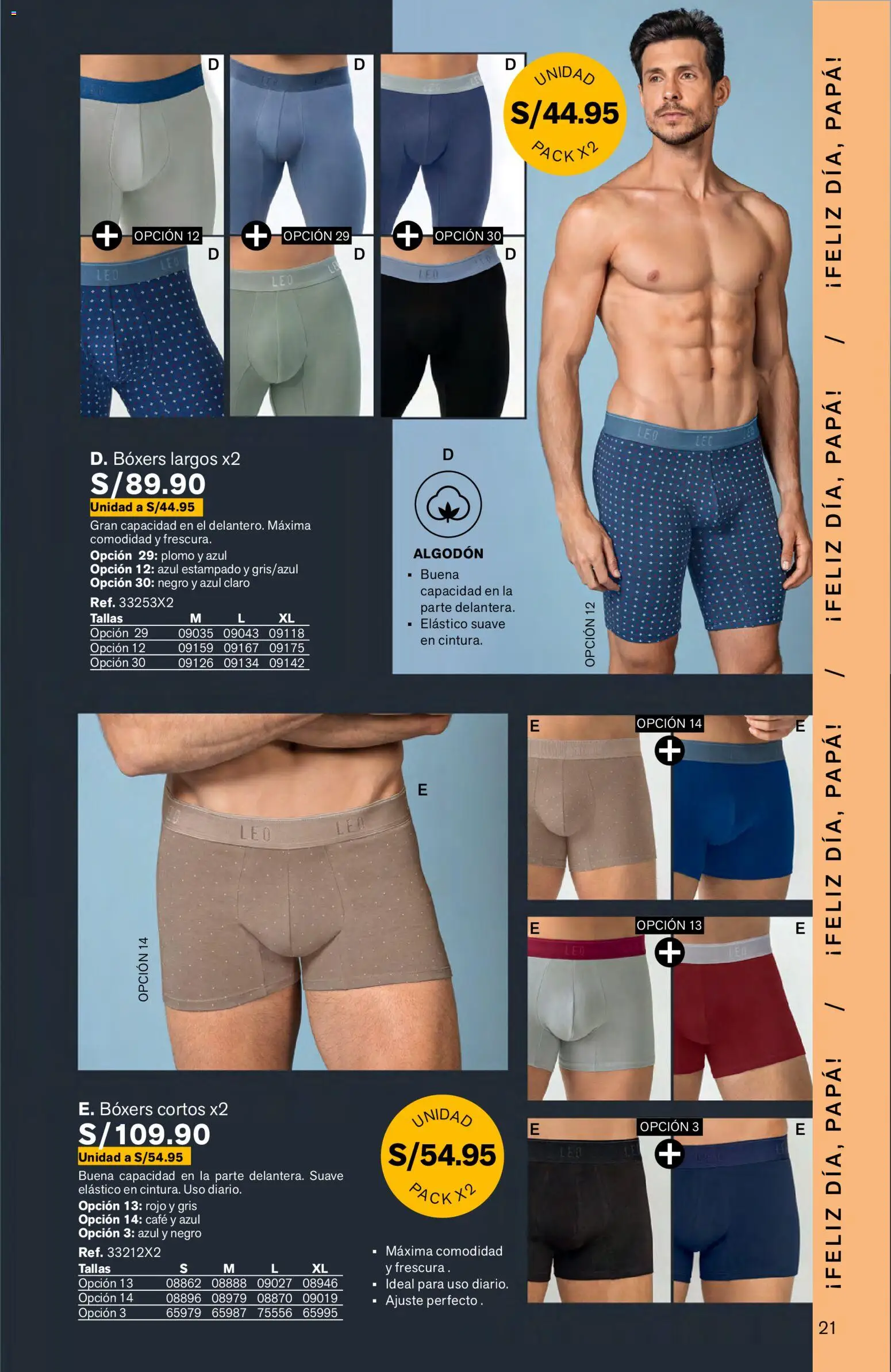 Catálogo Leonisa válido desde 04.06.2026 | Página: 21 | Productos: Café, Boxers