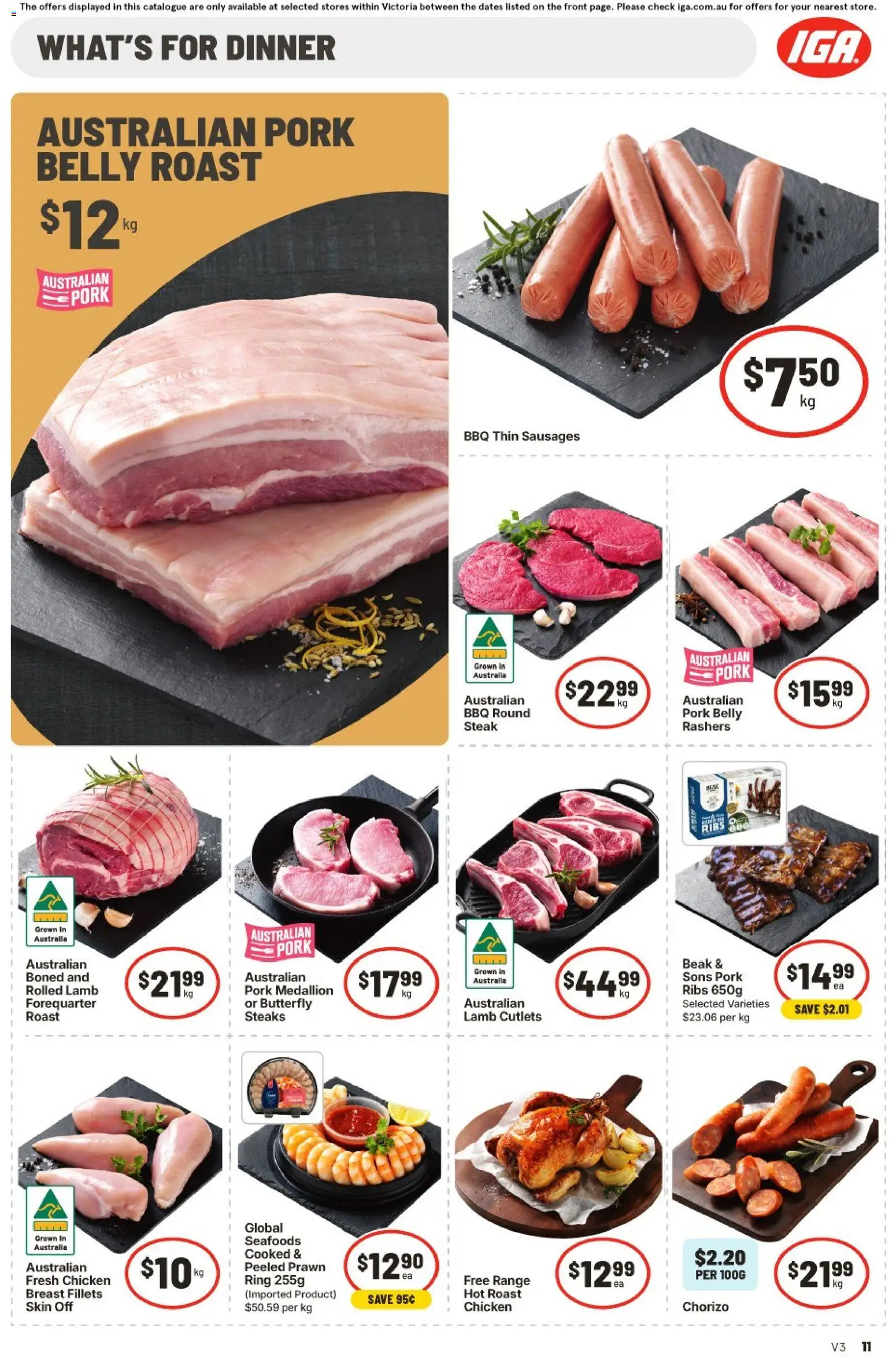 IGA catalogue - valid from 23/09/2026 | Page: 19 | Products: Lamb, Pork belly, Steak, Roast