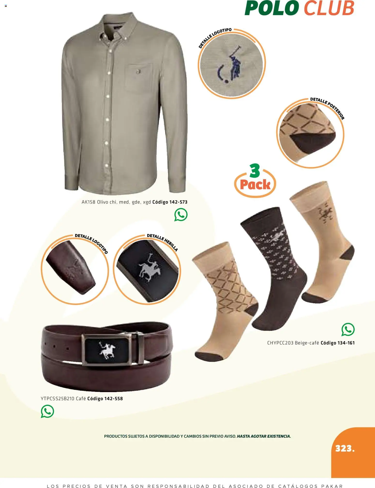 Nuevas ofertas de SC Pakar válidas en toda la República Mexicana desde el 27/02/2026. ¡Encuentra las mejores ofertas en SC Pakar catálogo Premium Men Tomo 1! | Página: 323 | Productos: Café, Hebilla