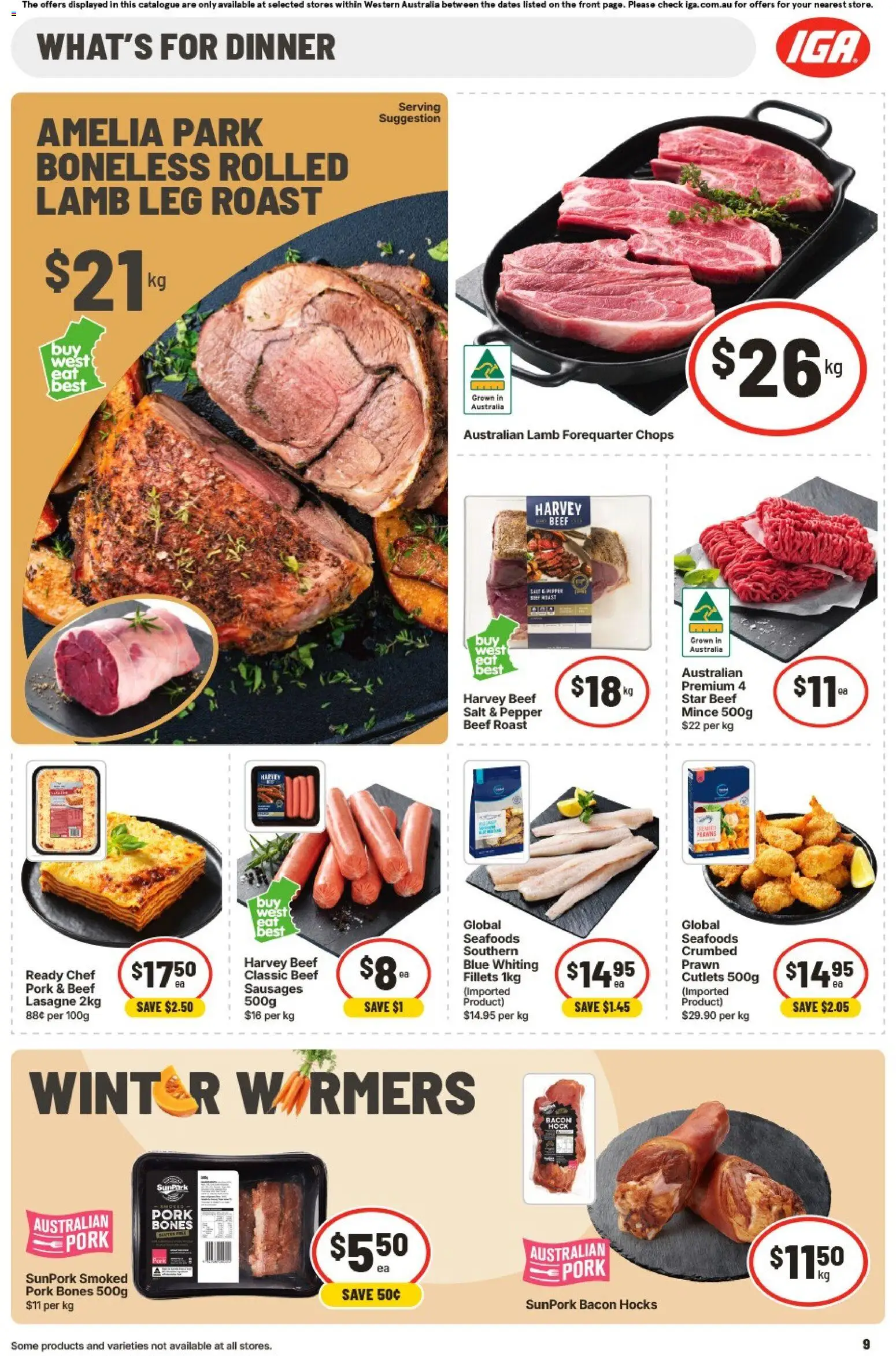 IGA catalogue - valid from 01/07/2026 | Page: 9 | Products: Pork, Lamb, Prawns, Pepper