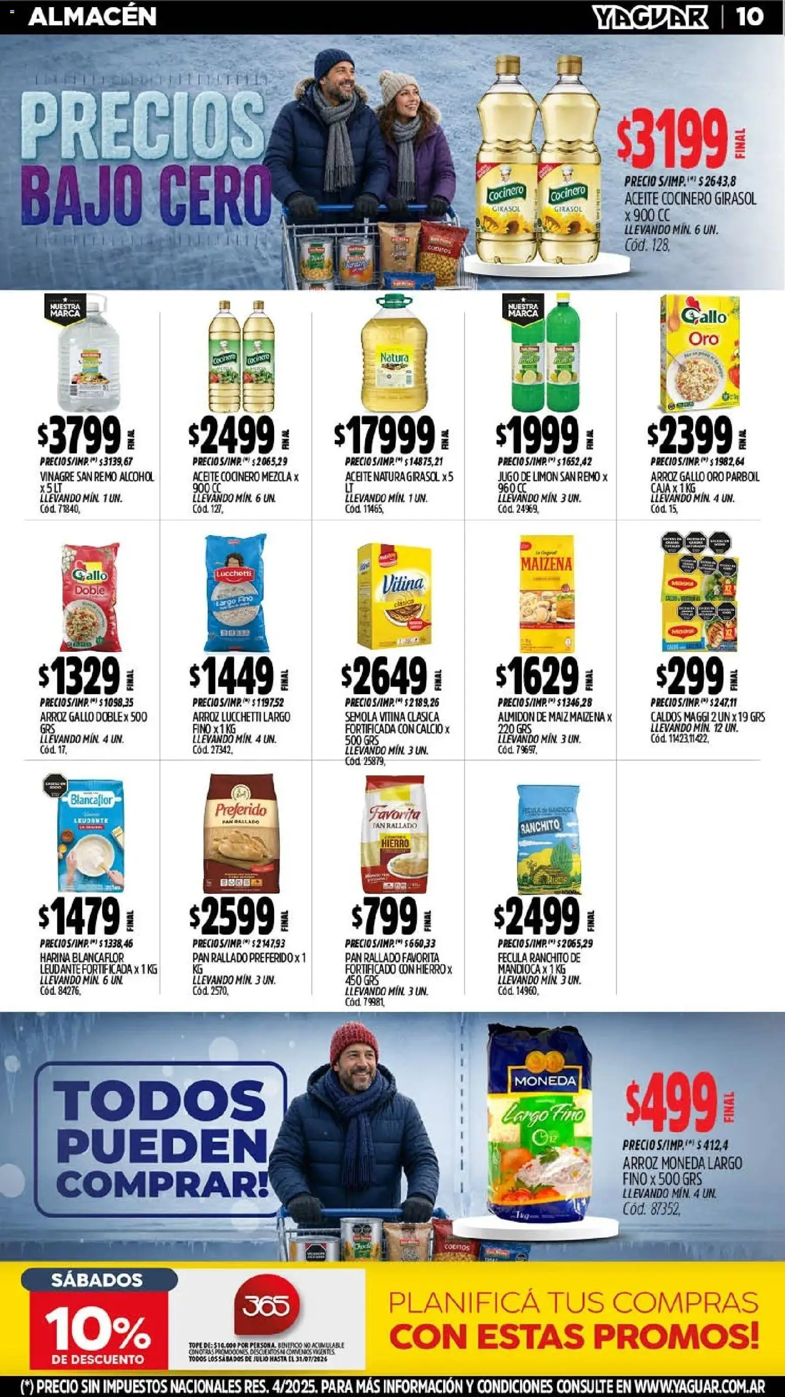 Yaguar - Oferta Semanal Chaco │ válido desde el 20/07/2026 | Página: 10 | Productos: Harina, Maiz, Pan, Pan rallado