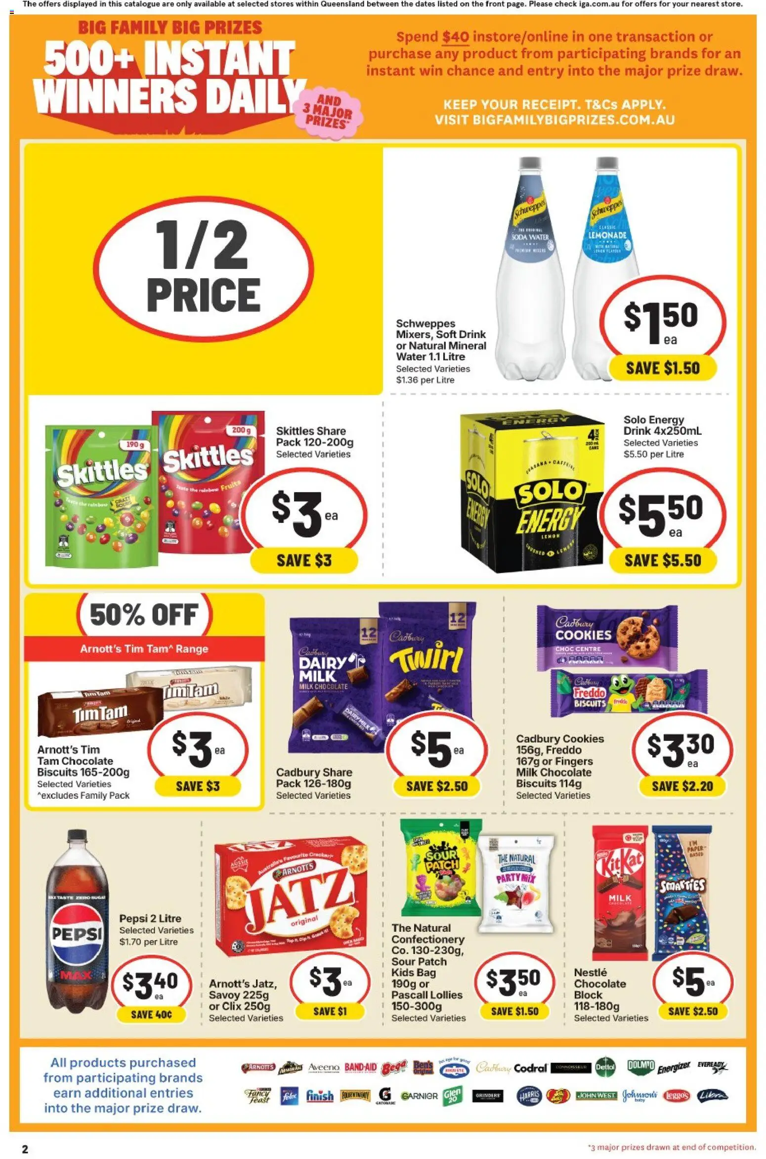 IGA catalogue - valid from 15/07/2026 | Page: 2 | Products: Shower gel, Toothpaste, Mouthwash, Pain relief