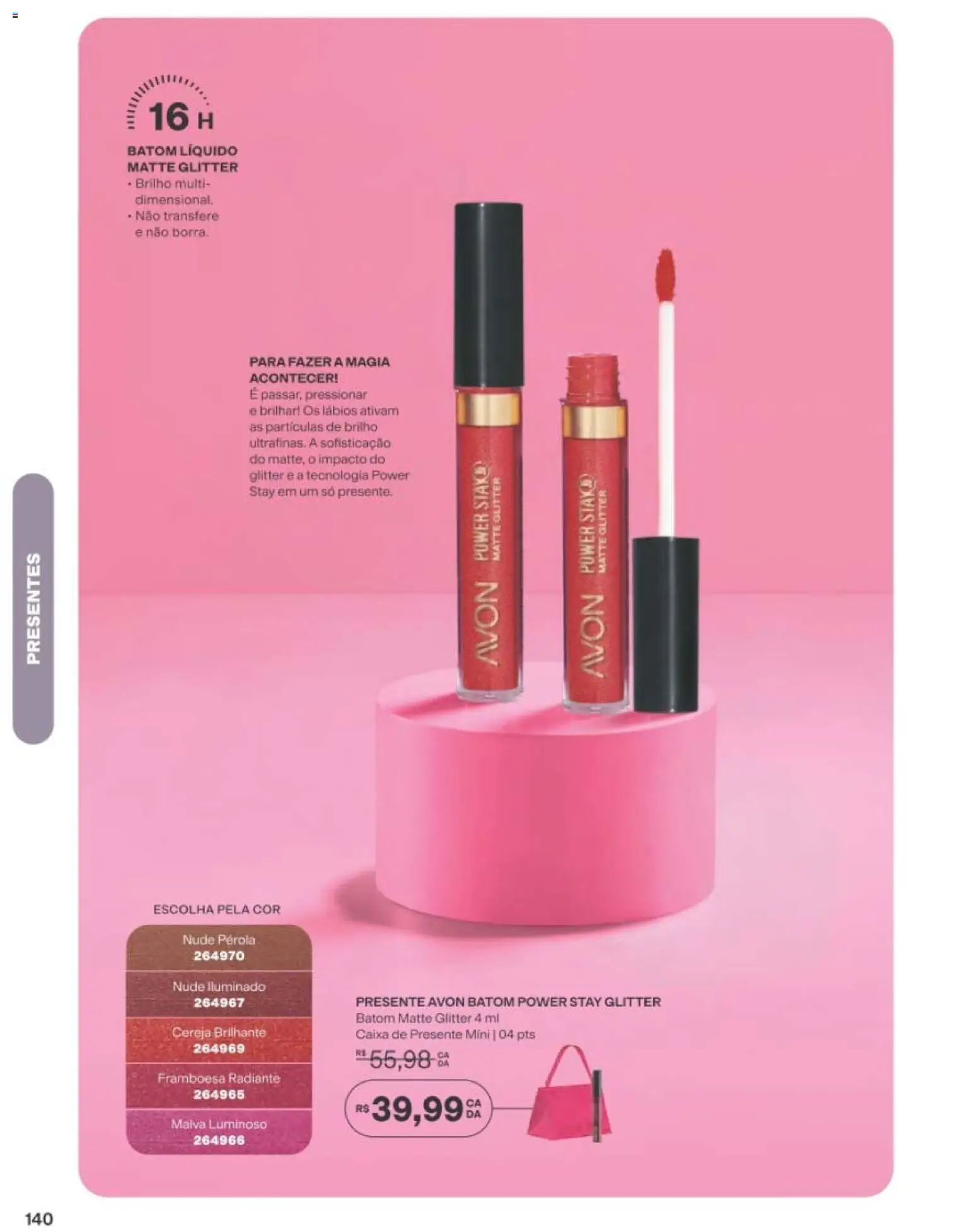 Avon Folheto - válido de 01/09/2026 | Página: 140 | Produtos: Cereja, Batom, Caixa