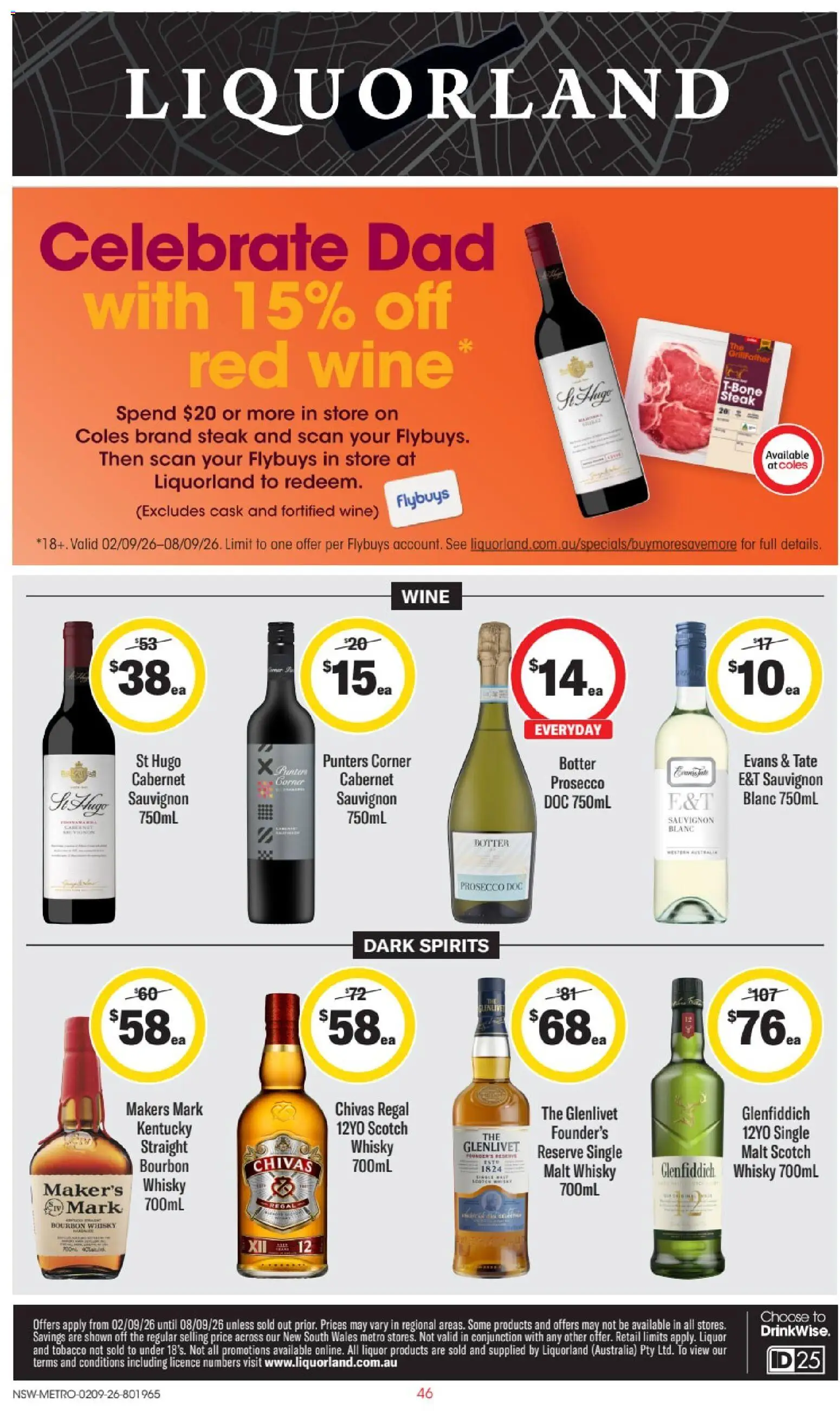Liquorland catalogue - valid from 02/09/2026 | Page: 1 | Products: Bourbon, Prosecco, Scotch, Red wine
