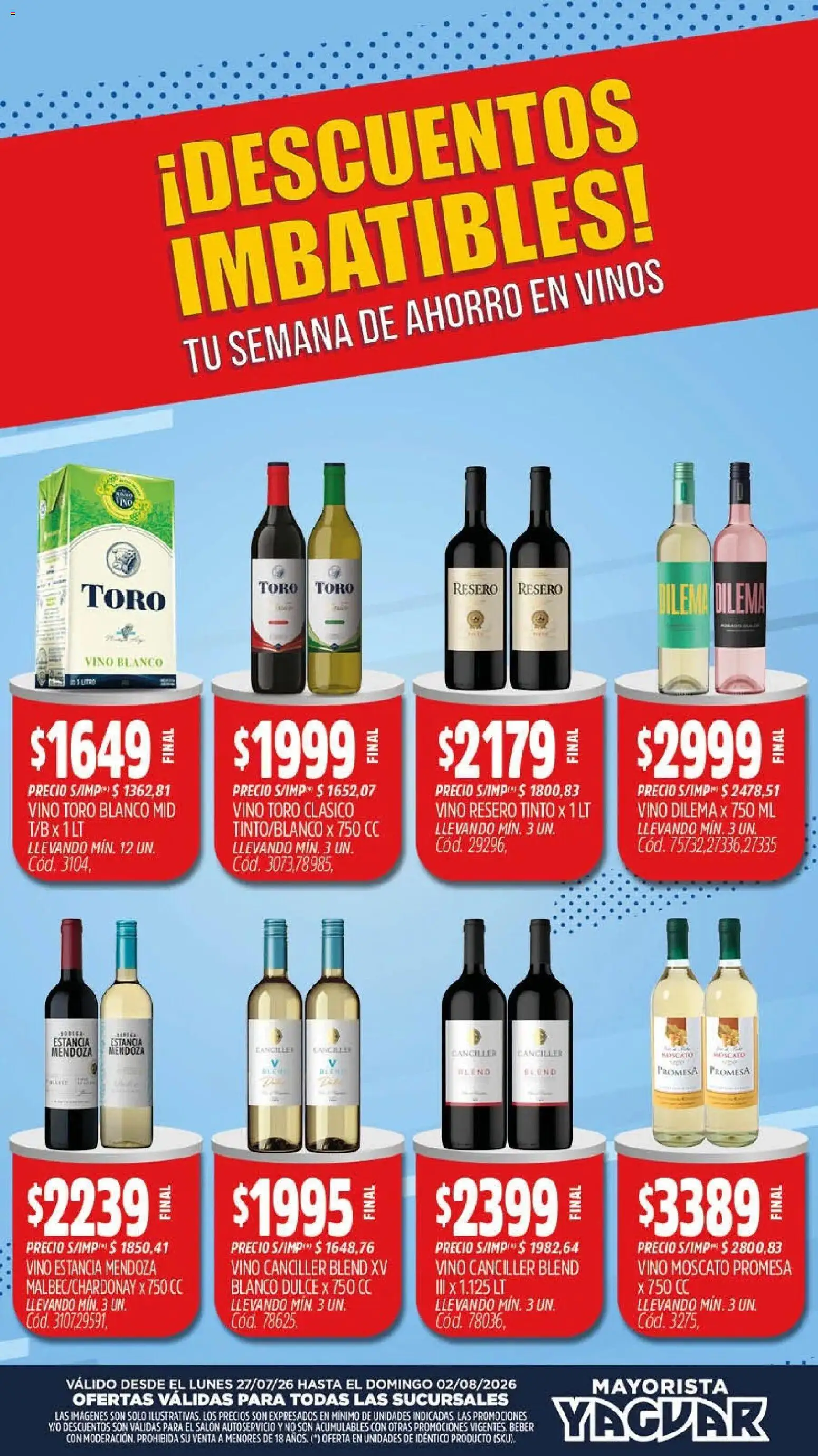 Yaguar - Oferta Semanal Salta │ válido desde el 27/07/2026 | Página: 8 | Productos: Vino