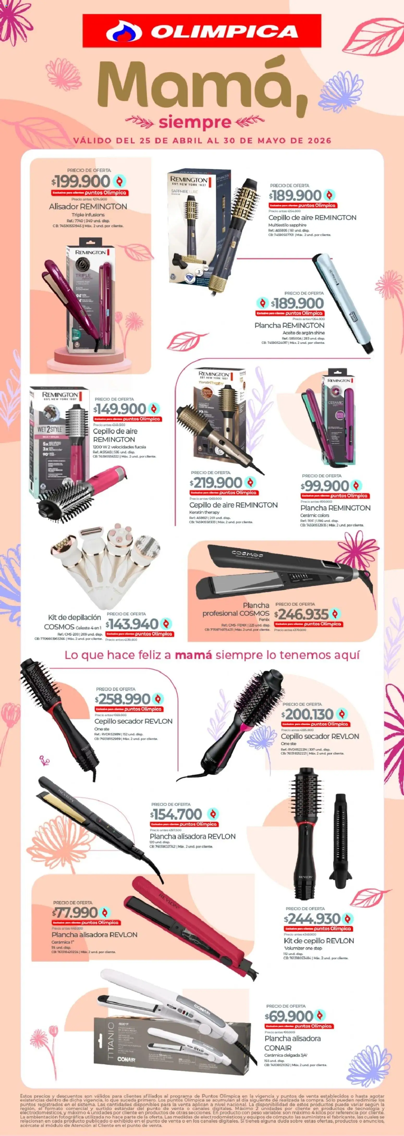 Olímpica revista - valida desde el 25.04.2026 | Página: 1 | Productos: Plancha, Peso, Cerámica, Cepillo