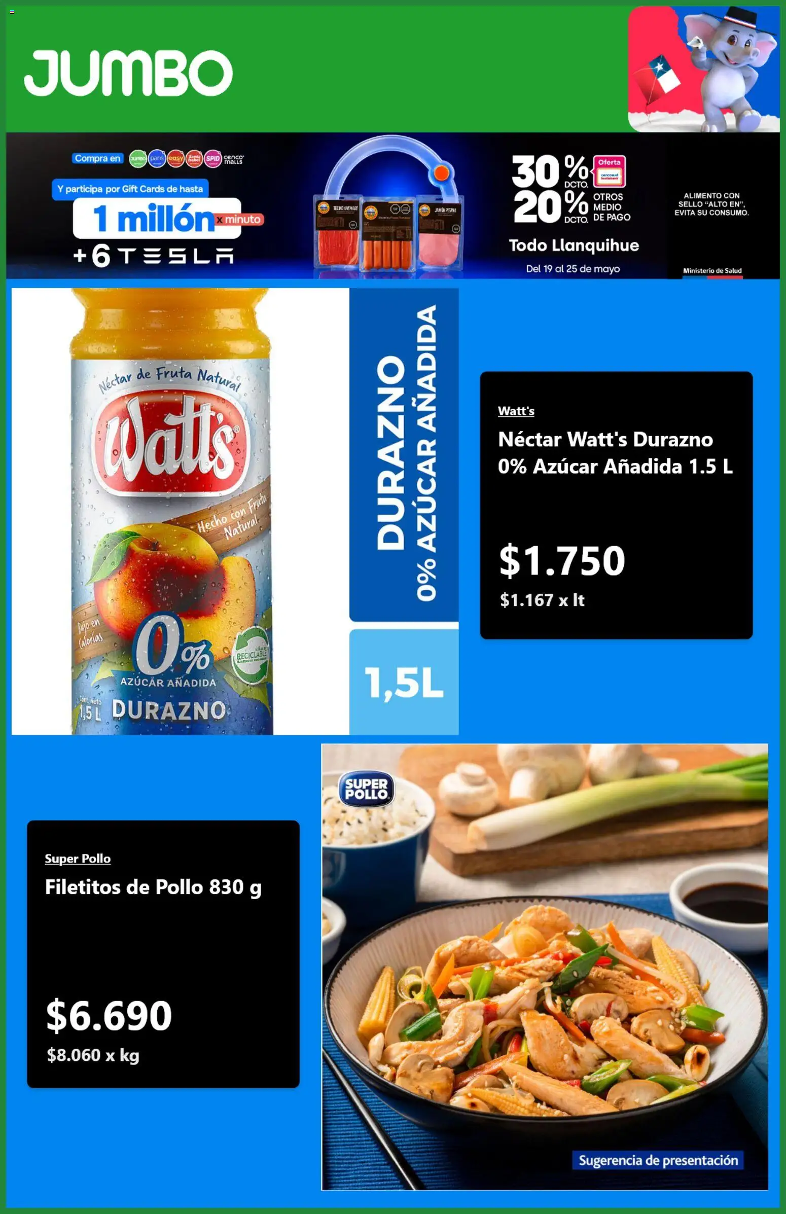 Jumbo Ofertas │ válido desde el 16.05.2026 | Página: 3 | Productos: Pollo, Azucar, Durazno