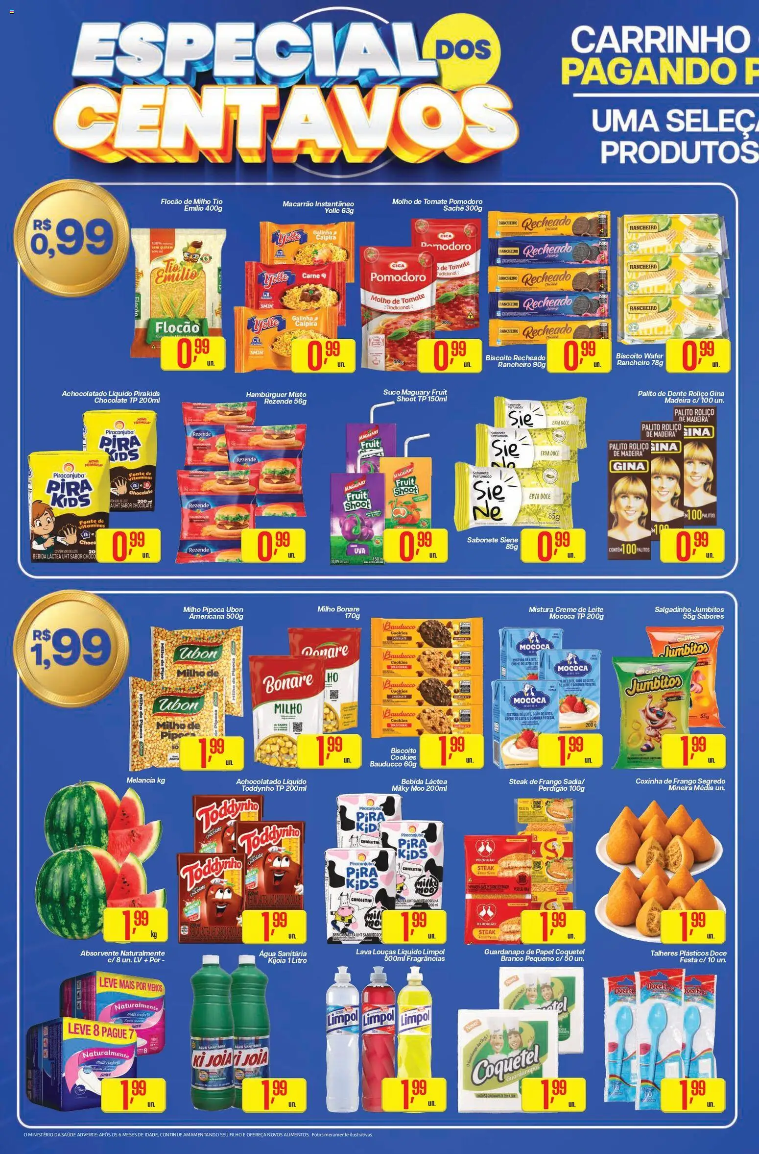 Comper Folheto - válido de 10/07/2026 | Página: 2 | Produtos: Melancia, Leite, Macarrão, Pipoca