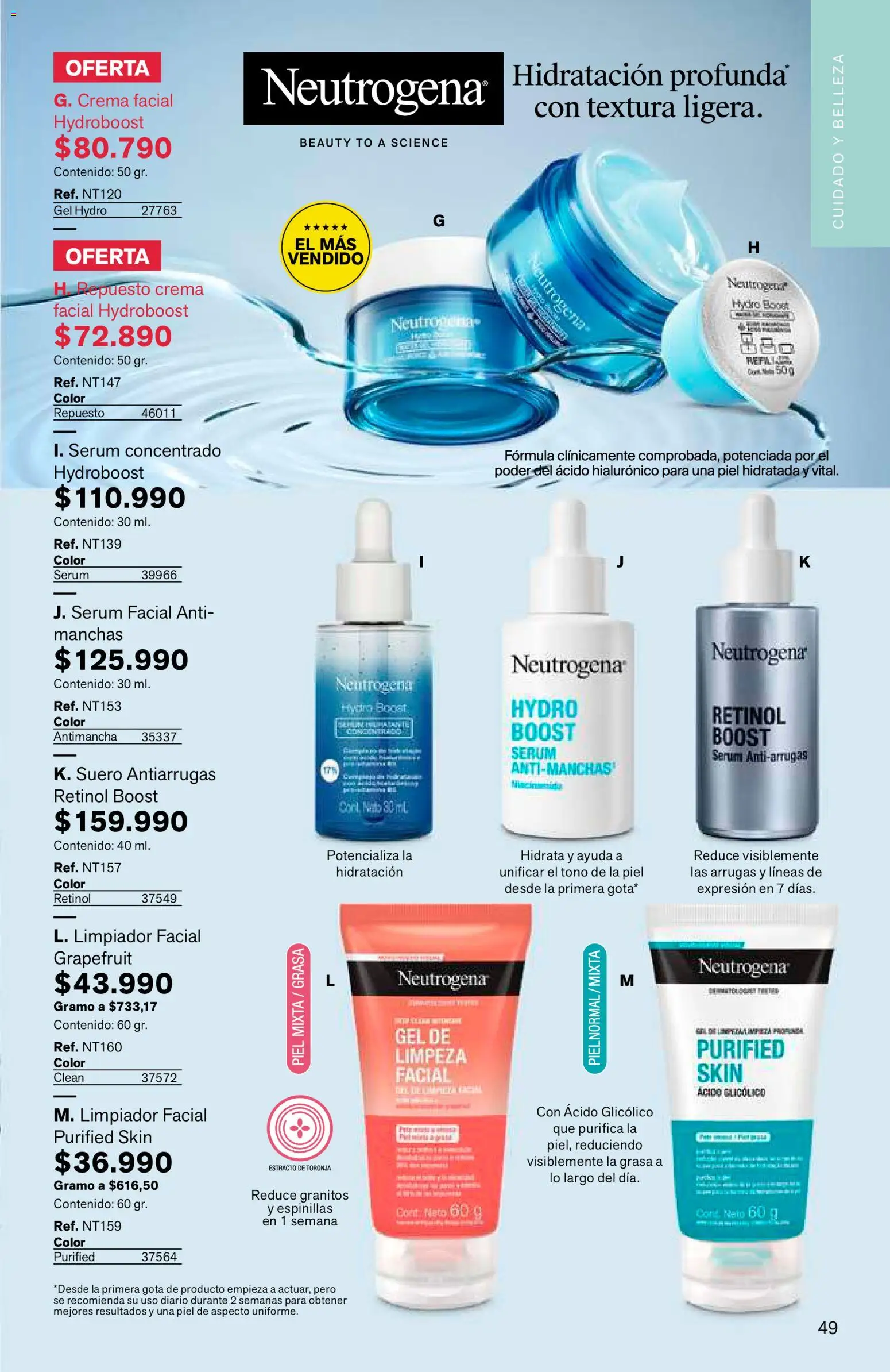 Leonisa revista - valida desde el 25/06/2026 | Página: 49 | Productos: Serum, Limpiador, Limpiador facial, Toronja