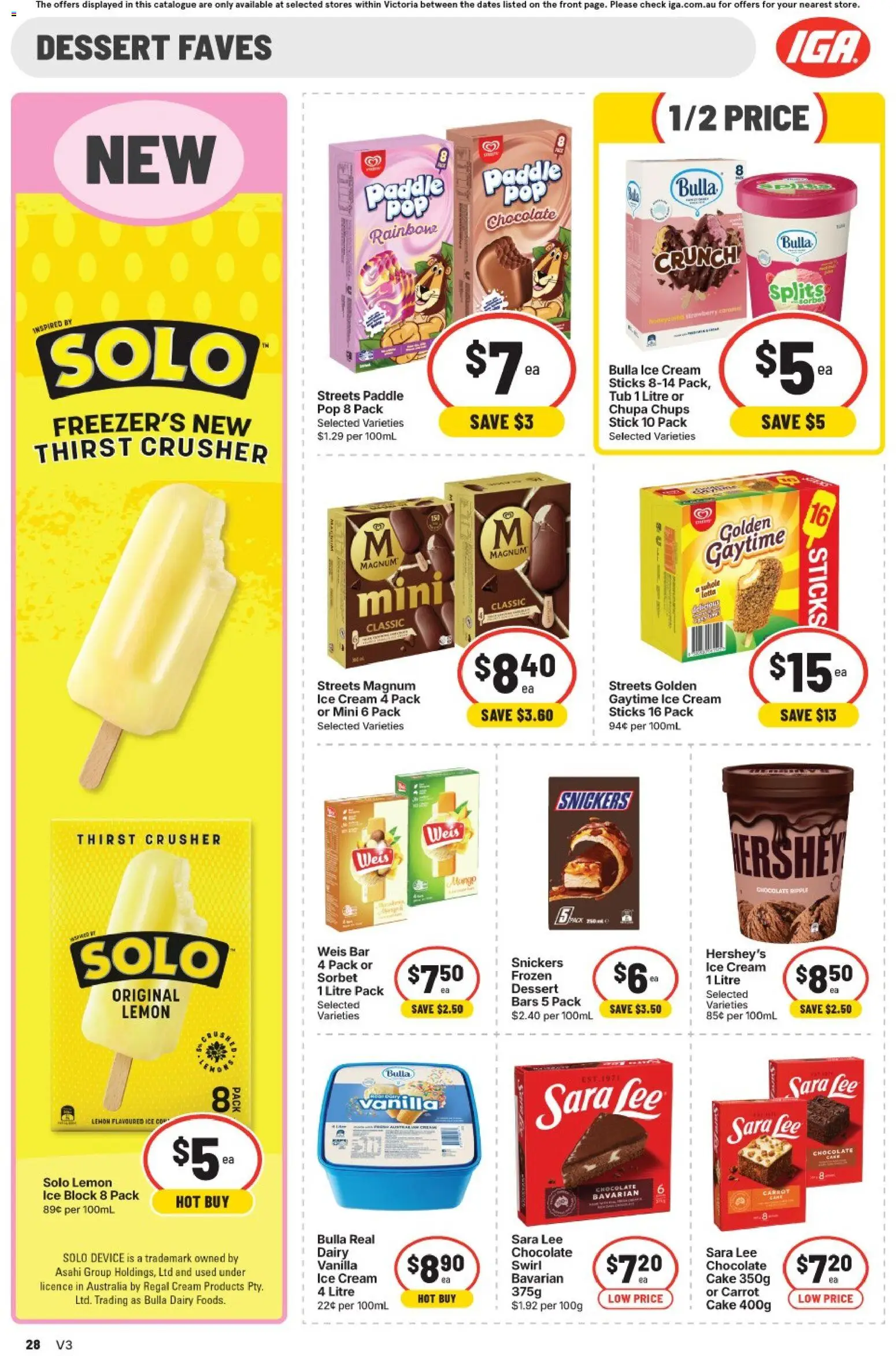 IGA catalogue - valid from 30/09/2026 | Page: 34 | Products: Dairy, Cream, Cake, Vanilla