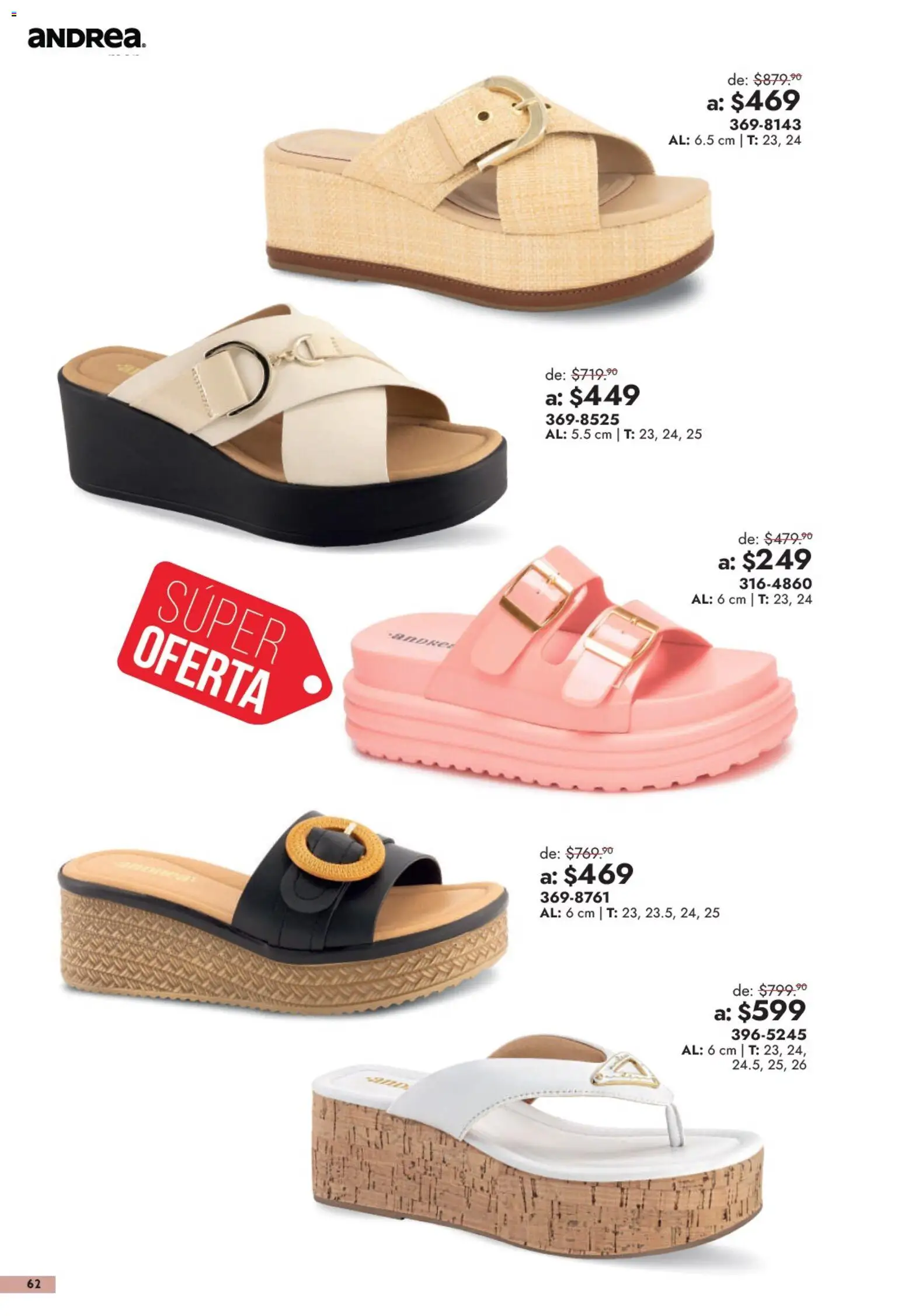 Nuevas ofertas de Andrea válidas en toda la República Mexicana desde el 13/09/2026. ¡Encuentra las mejores ofertas en Andrea catálogo Outlet! | Página: 62