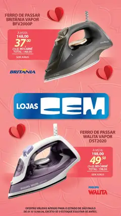 Lojas Cem - Ofertas atuais - Pré-Visualização do folheto da loja Lojas Cem, válido de 01.06.2026 | Página: 111 | Produtos: Ferro, Ferro de passar, Carne