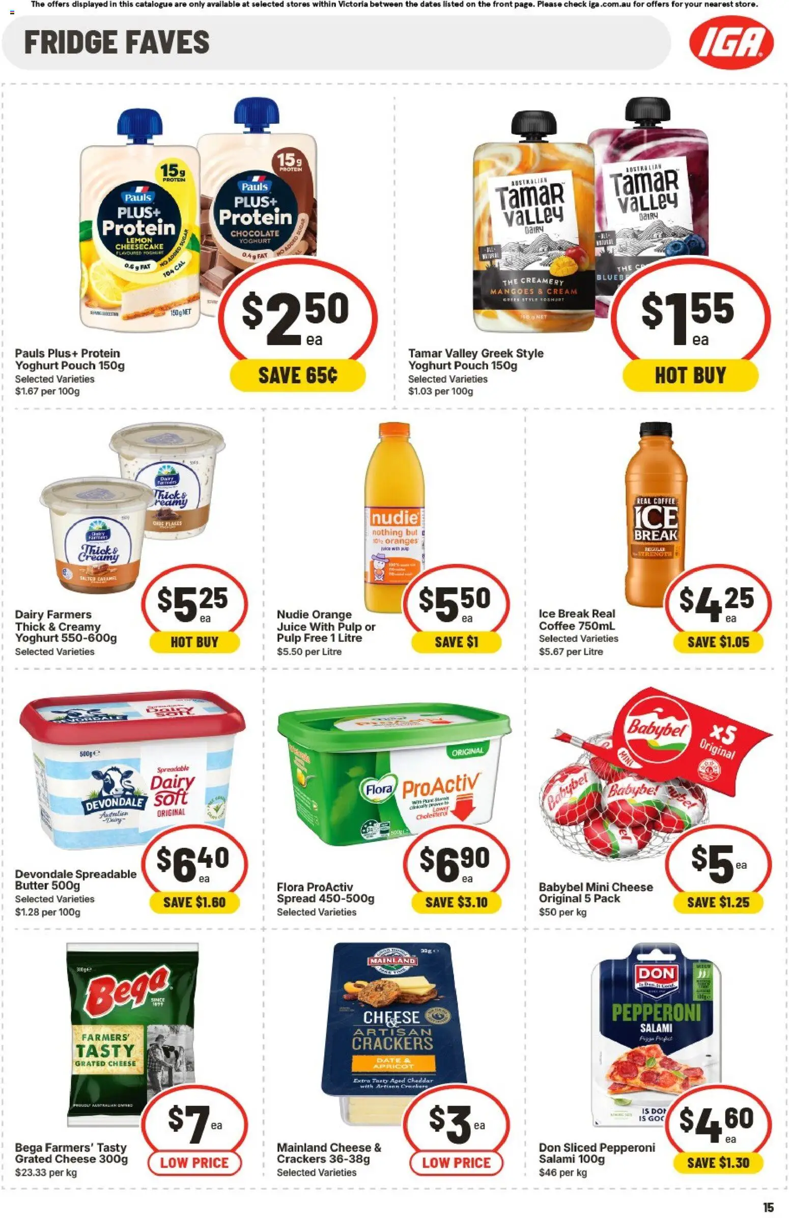 IGA catalogue - valid from 27/07/2026 | Page: 21 | Products: Salami, Juice, Cream, Fridge