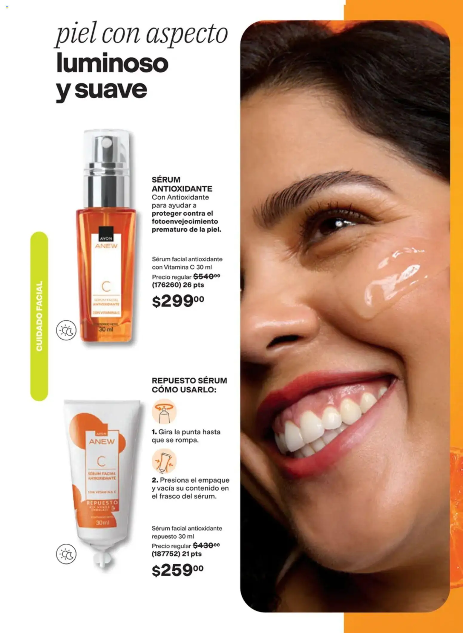 Nuevas ofertas de AVON válidas en toda la República Mexicana desde el 02/10/2026. ¡Encuentra las mejores ofertas en AVON campaña 15 2026! | Página: 96 | Productos: Serum, Frasco