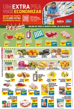 Extra ofertas de Mercado Terça e Quinta - Pré-Visualização do folheto da loja Extra, válido de 26.05.2026