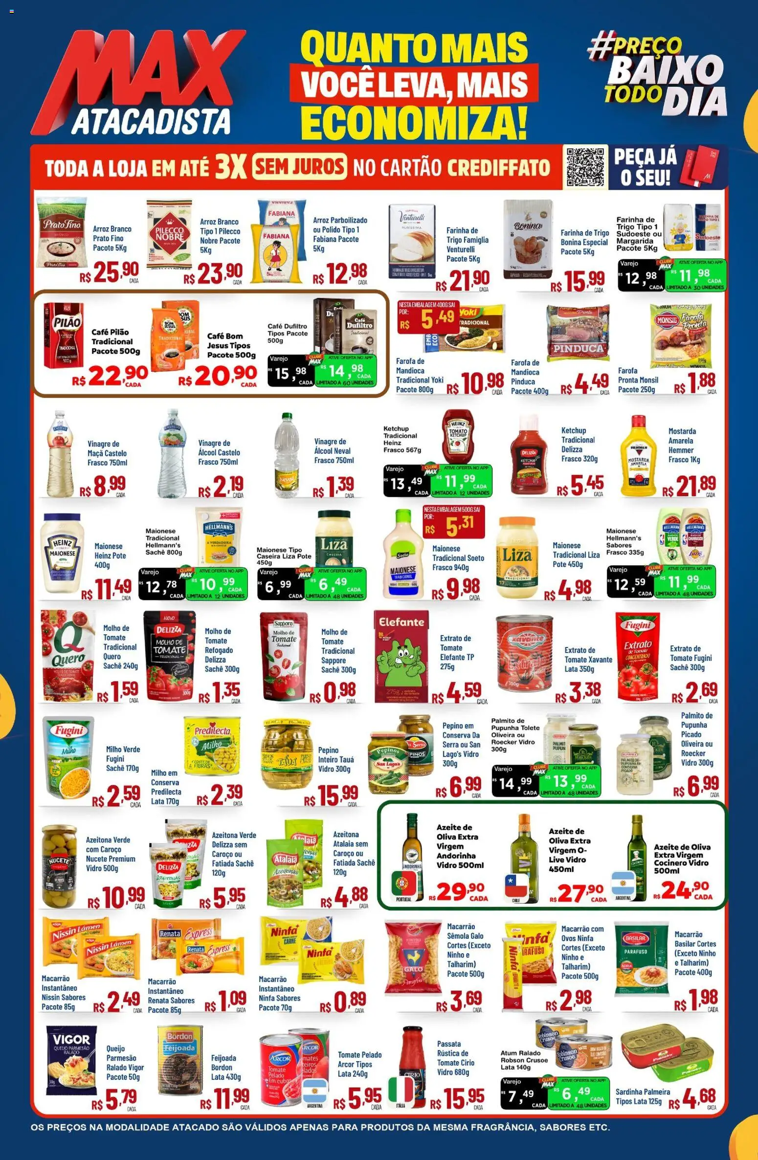 Max Atacadista Folheto - válido de 13/07/2026 | Página: 2 | Produtos: Parmesão, Macarrão instantâneo, Azeite, Atum