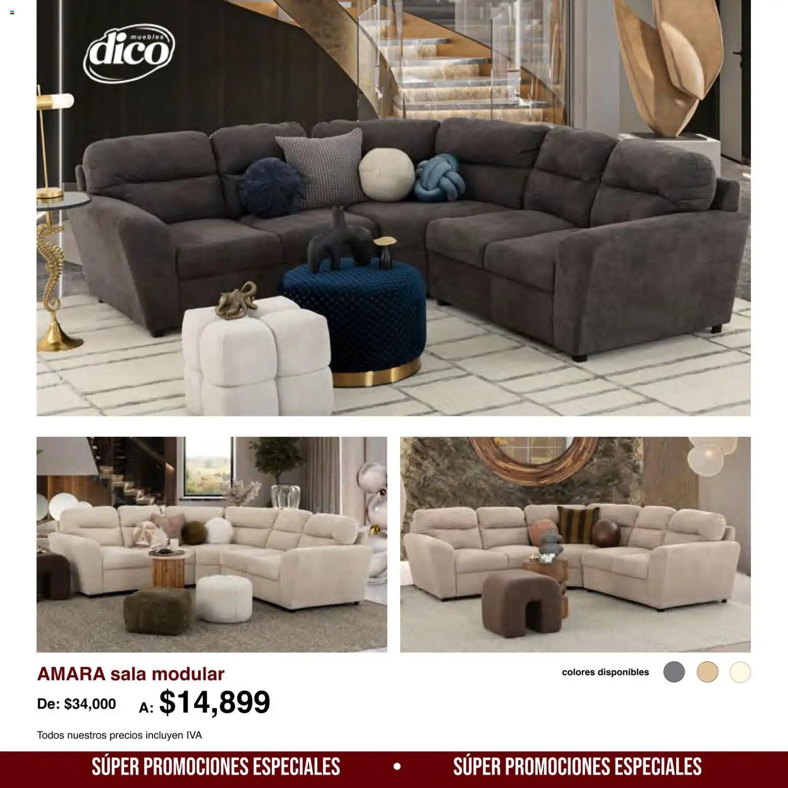 Nuevas ofertas de Muebles Dico válidas en toda la República Mexicana desde el 01/08/2026. ¡Encuentra las mejores ofertas en Muebles Dico catálogo Medio año, medio precio! | Página: 2 | Productos: Modular, Sala modular, Sala