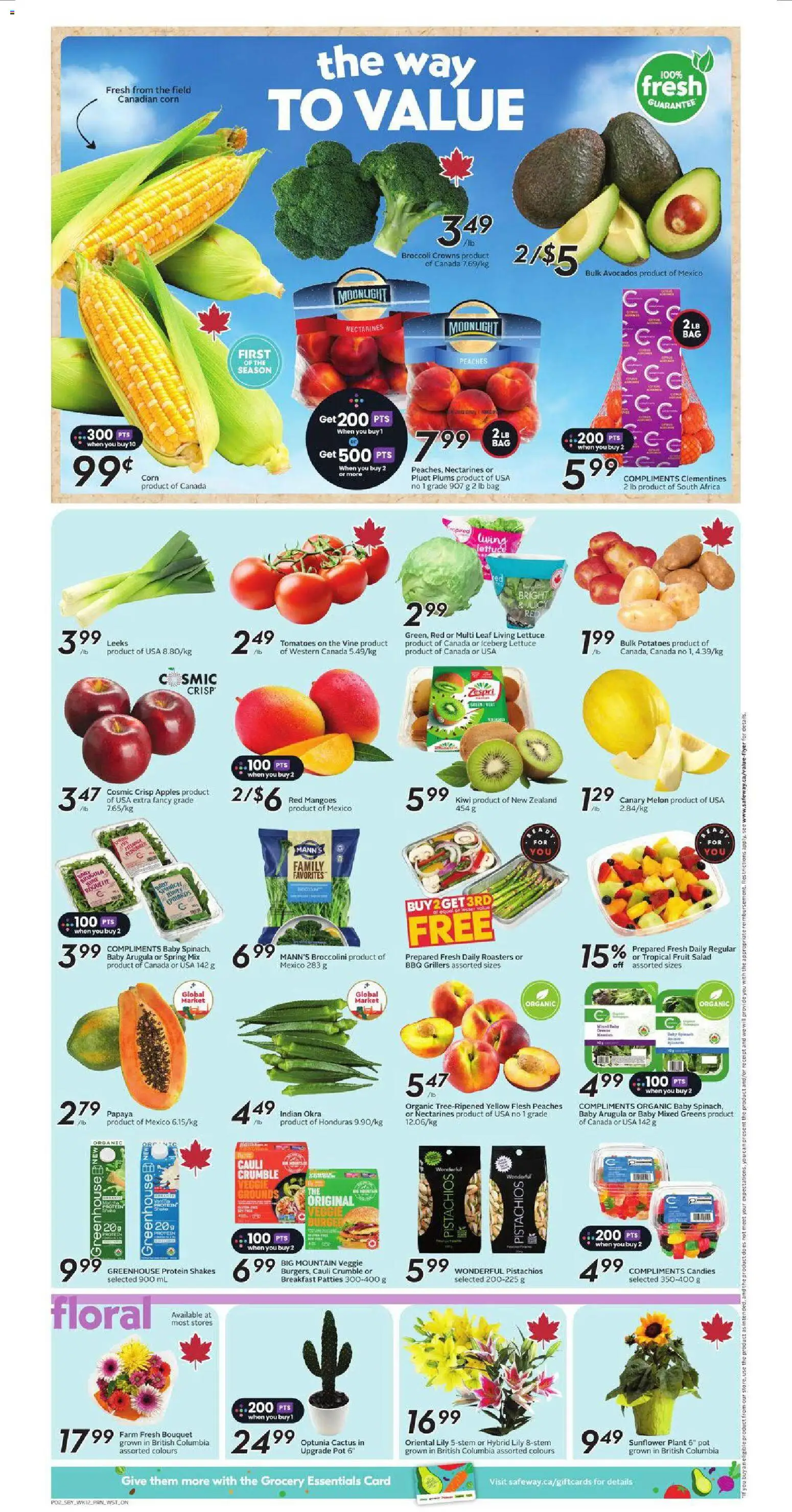 Safeway flyer valid from Jul 16, 2026 | Page: 5 | Products: Bag, Corn, Protein, Tomatoes