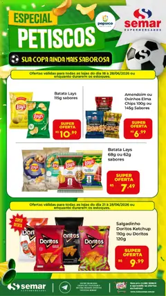 Semar Supermercado ofertas Especial Petiscos - Pré-Visualização do folheto da loja Semar Supermercado, válido de 18.06.2026