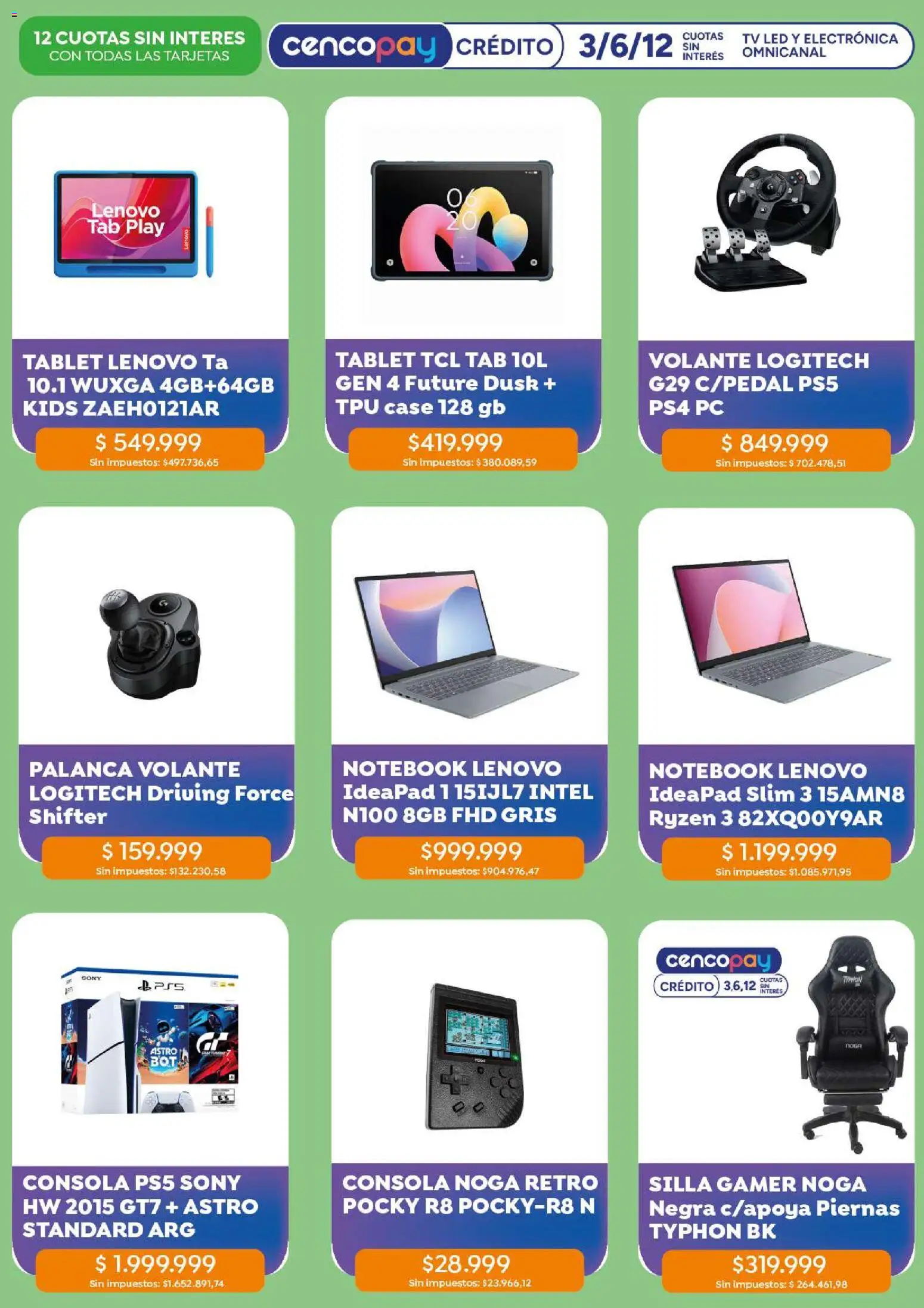 Jumbo - Especial Jugeteria Dia del Niño │ válido desde el 03/08/2026 | Página: 12 | Productos: Silla gamer, Silla, Tablet, Notebook