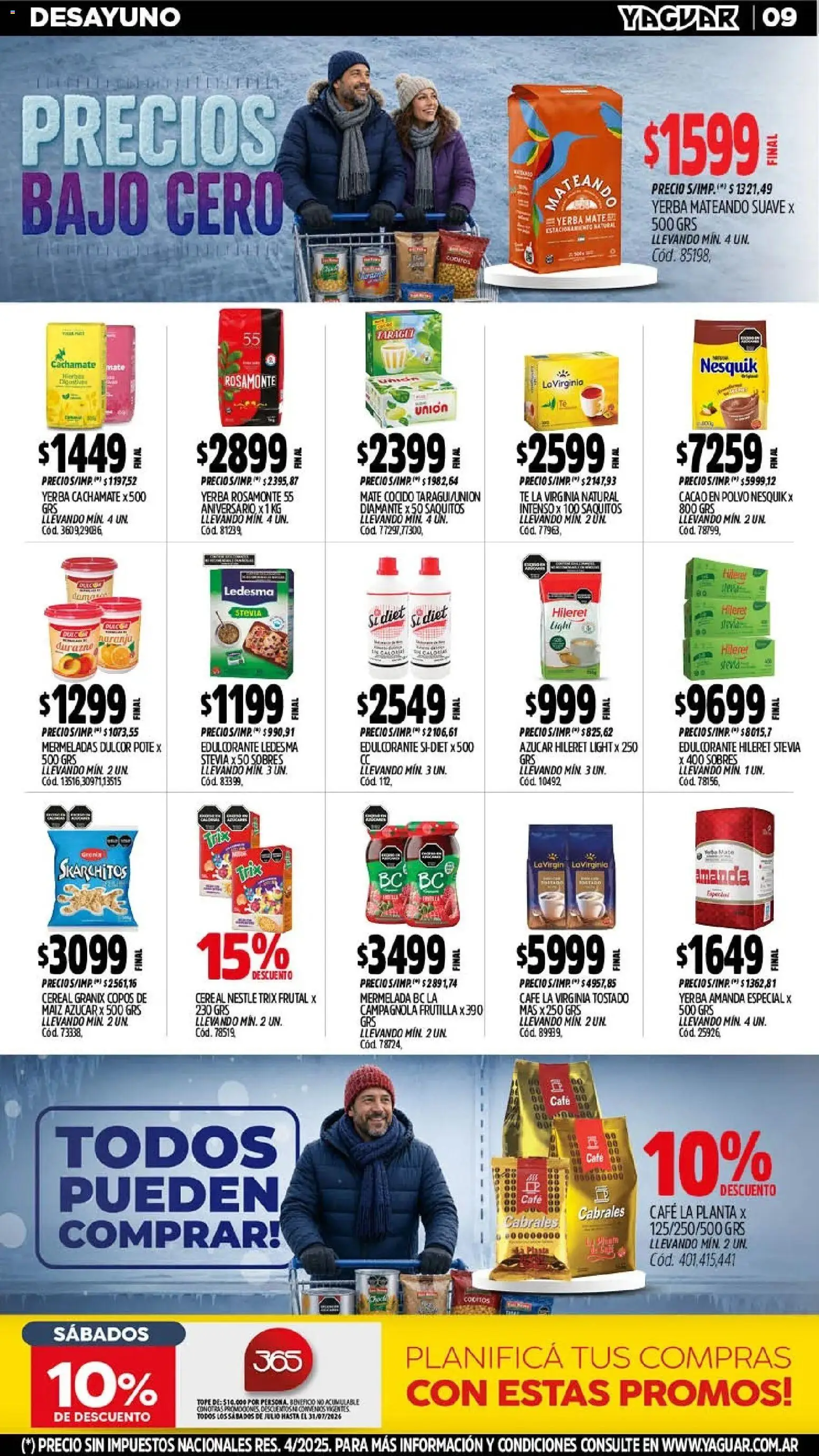 Yaguar - Oferta Semanal San Juan │ válido desde el 27/07/2026 | Página: 11 | Productos: Yerba, Maiz, Té, Mate cocido