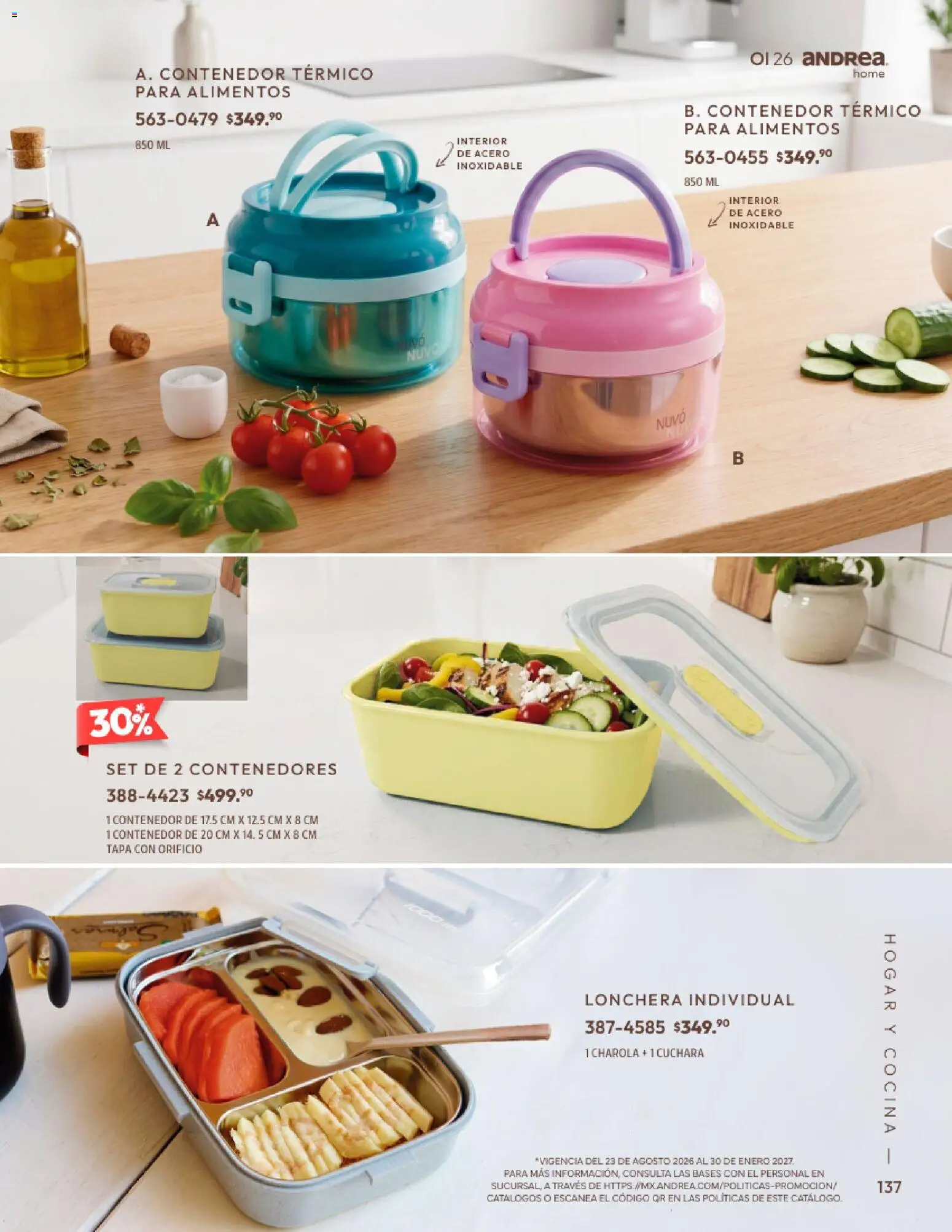 Nuevas ofertas de Andrea válidas en toda la República Mexicana desde el 01/09/2026. ¡Encuentra las mejores ofertas en Andrea catálogo Home! | Página: 137