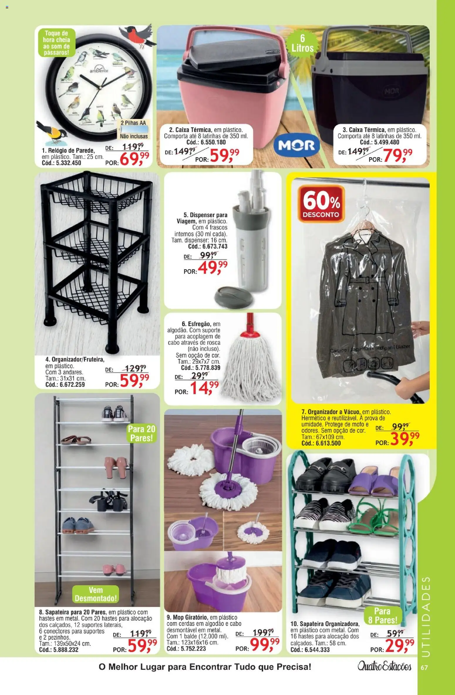 Quatro Estações Folheto - válido de 01/08/2026 | Página: 67 | Produtos: Caixa, Algodão, Cabo, Balde