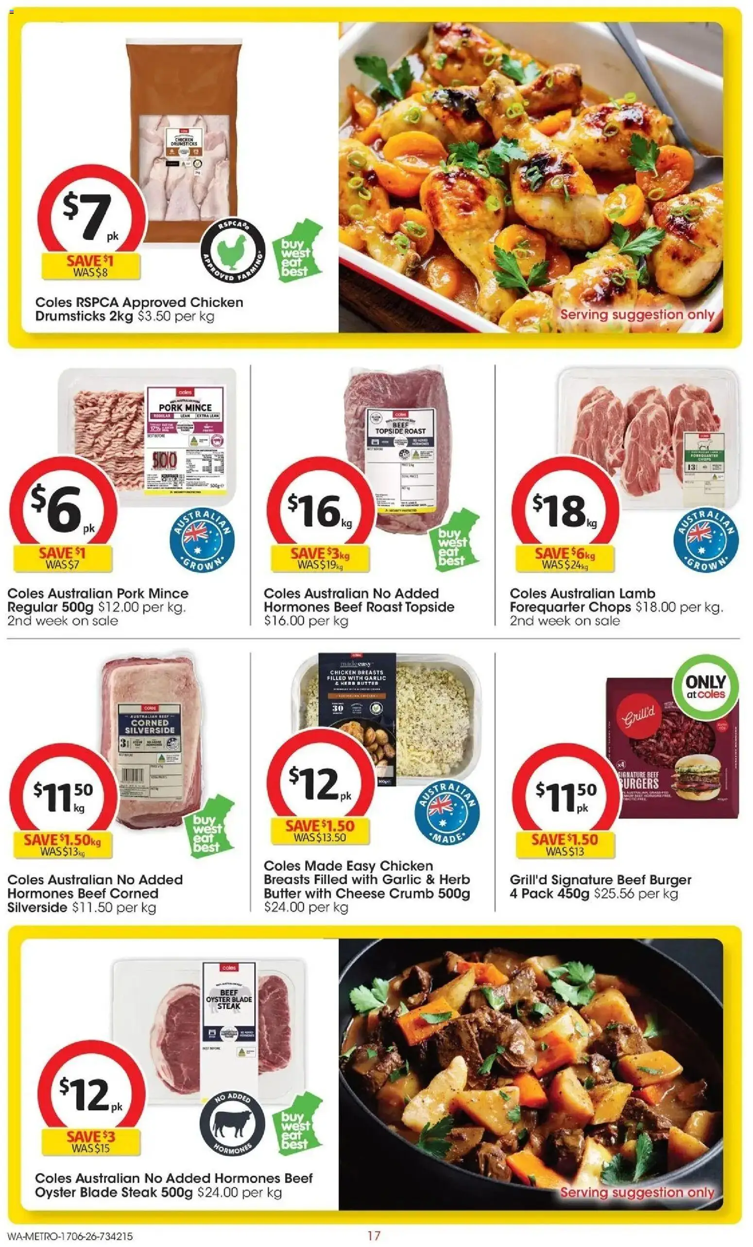 Coles catalogue - valid from 17/06/2026 | Page: 17 | Products: Herb, Lamb, Beef, Steak