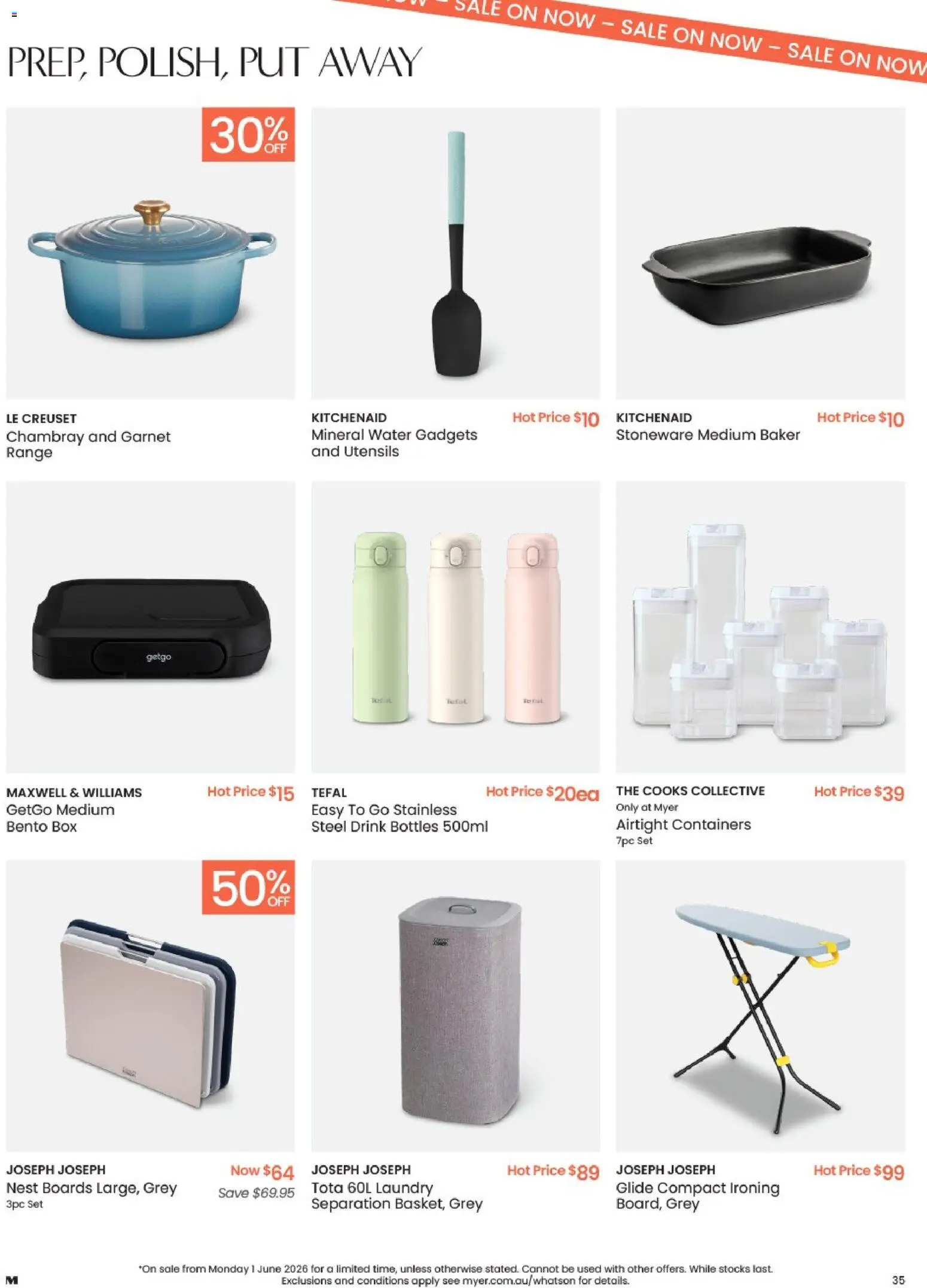 Myer catalogue - valid from 01.06.2026 | Page: 35 | Products: Box, Utensils, Water, Laundry