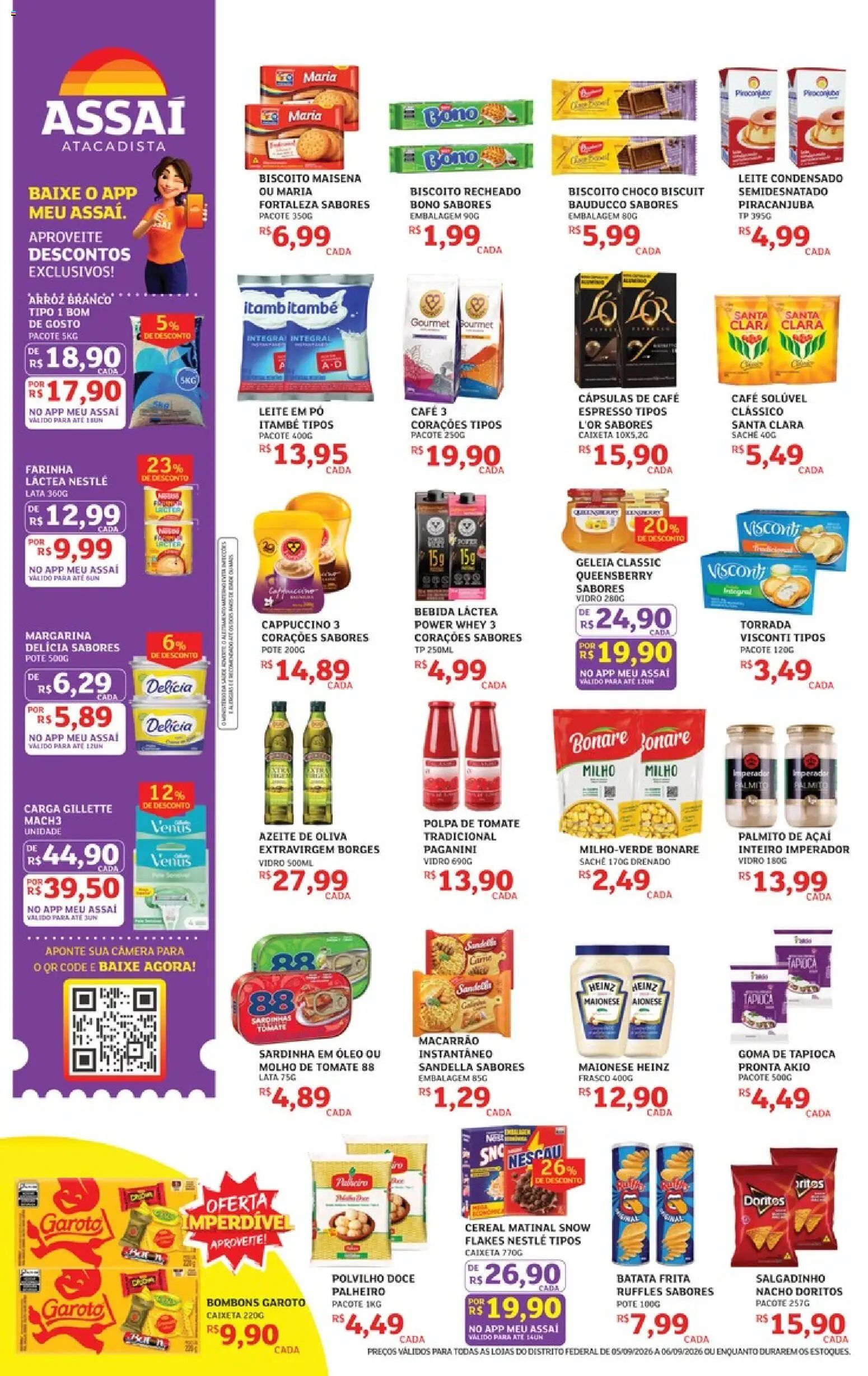Assaí Atacadista Folheto - válido de 05/09/2026 | Página: 2 | Produtos: Tomate, Farinha, Câmera, Leite em pó