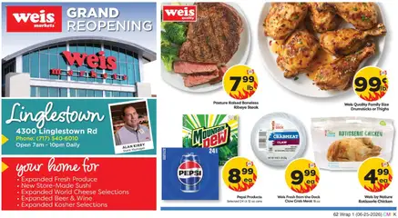 Preview of Weis weekly ads valid from 06/25/2026