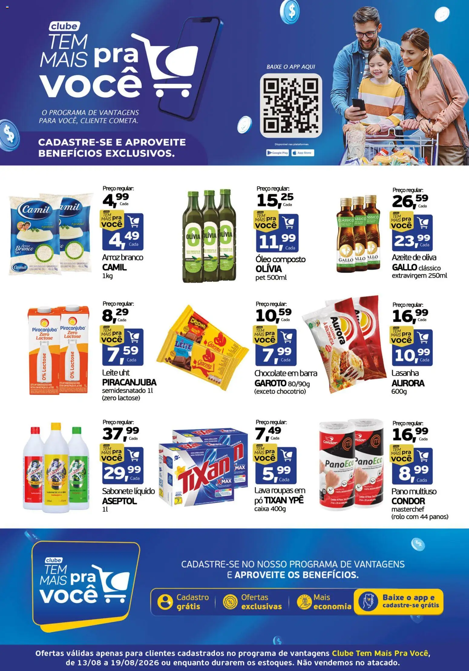 Cometa Supermercados Folheto - válido de 13/08/2026 | Página: 1 | Produtos: Lente, Rolo, Caixa, Chocolate