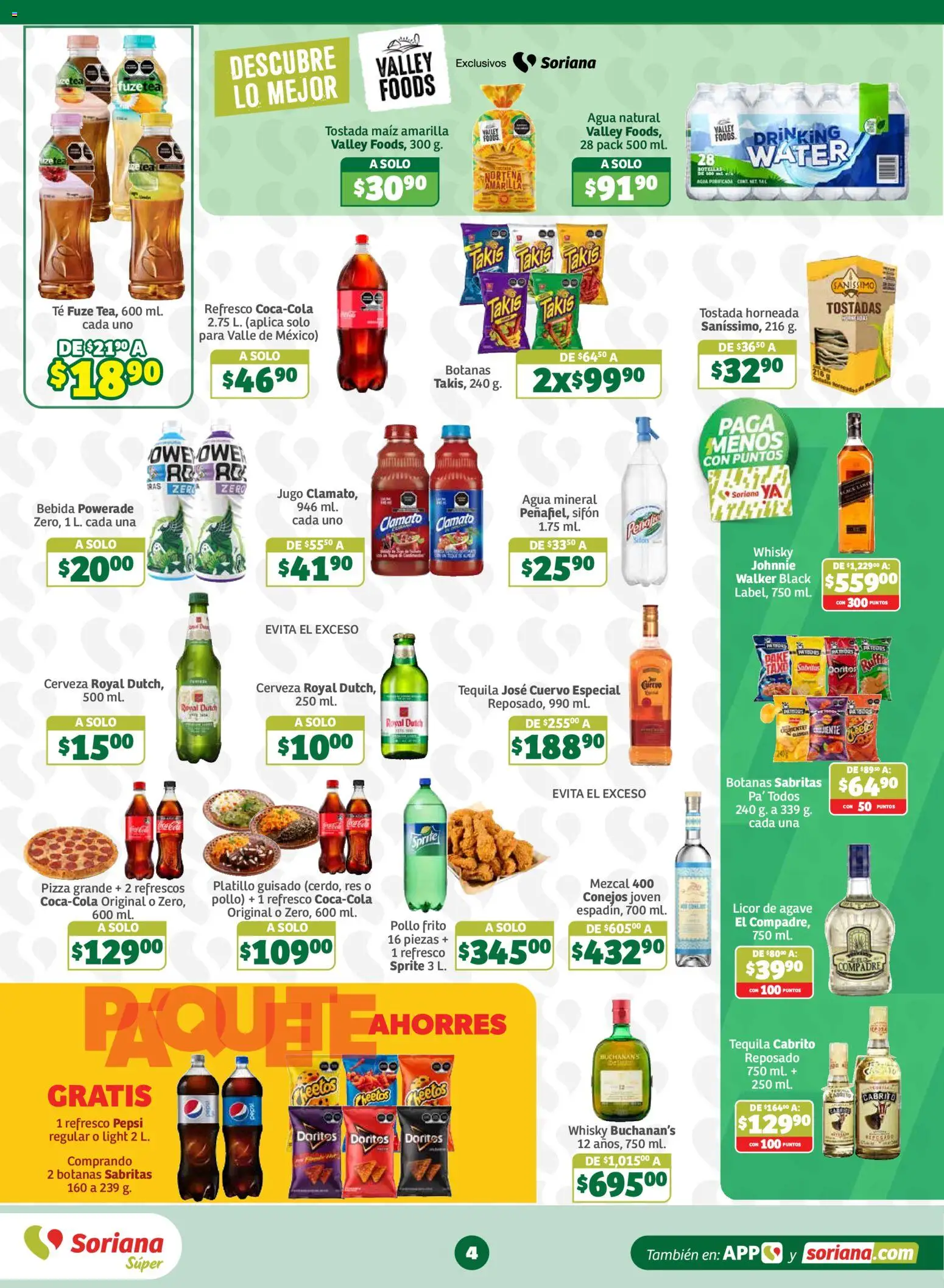Nuevas ofertas de Soriana válidas en toda la República Mexicana desde el 02/10/2026. ¡Encuentra las mejores ofertas en Soriana Súper - En México Oferta se dice Soriana! | Página: 4