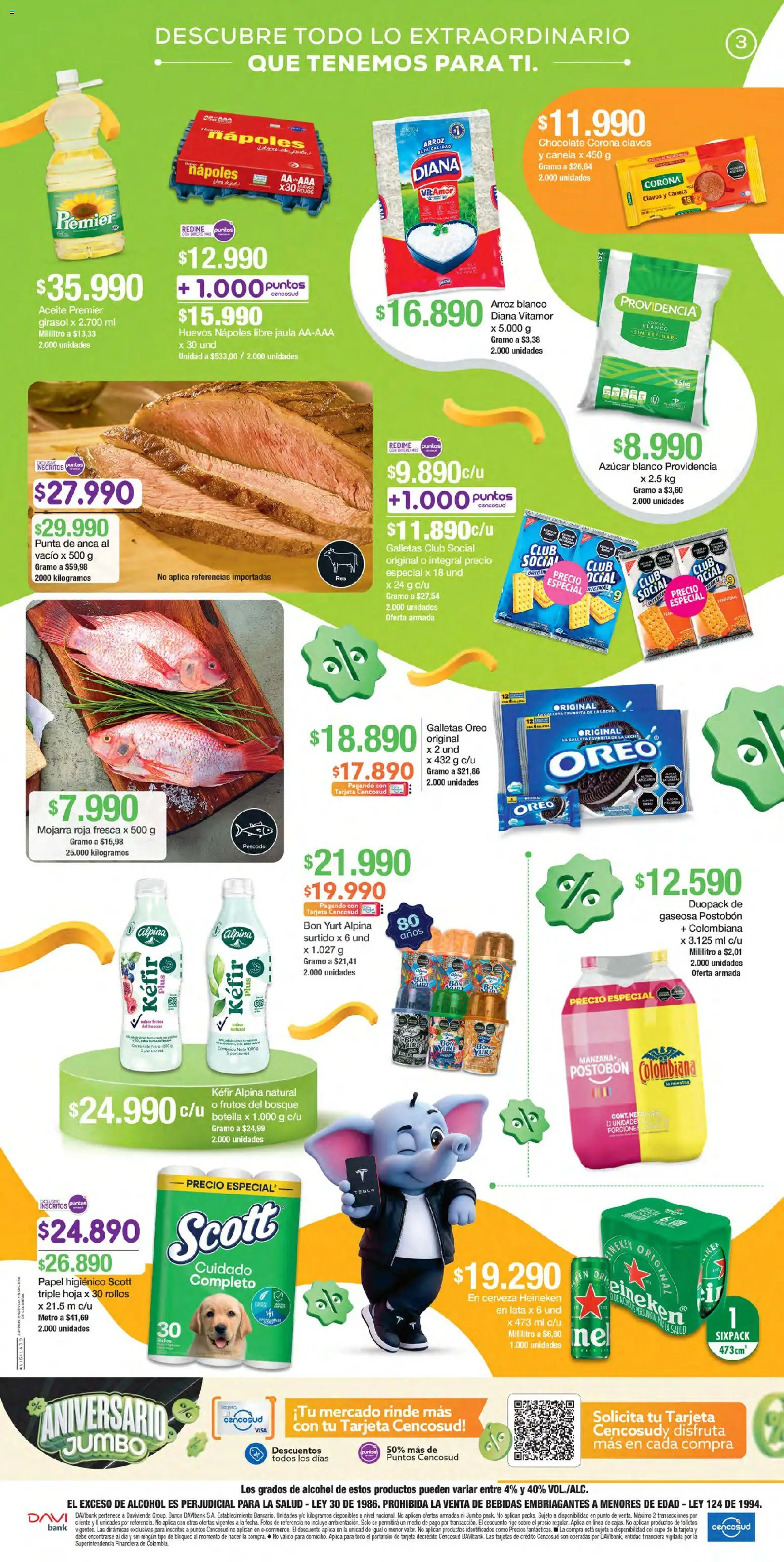 Jumbo revista - valida desde el 24/09/2026 | Página: 3 | Productos: Galletas, Banco, Kéfir, Huevos
