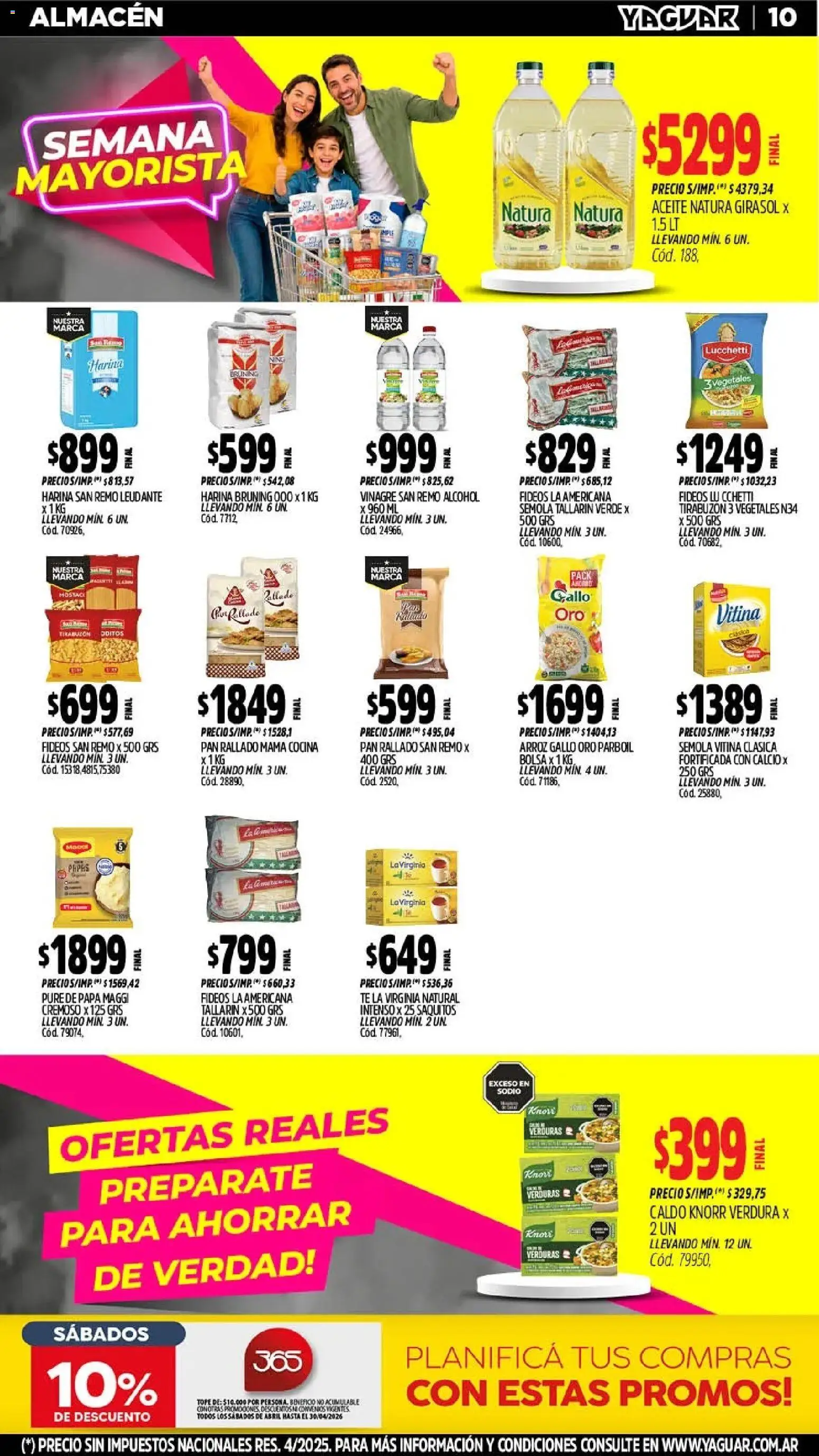 Yaguar - Oferta Semanal Jujuy │ válido desde el 18.05.2026 | Página: 10 | Productos: Cocina, Vinagre, Té, Pan rallado
